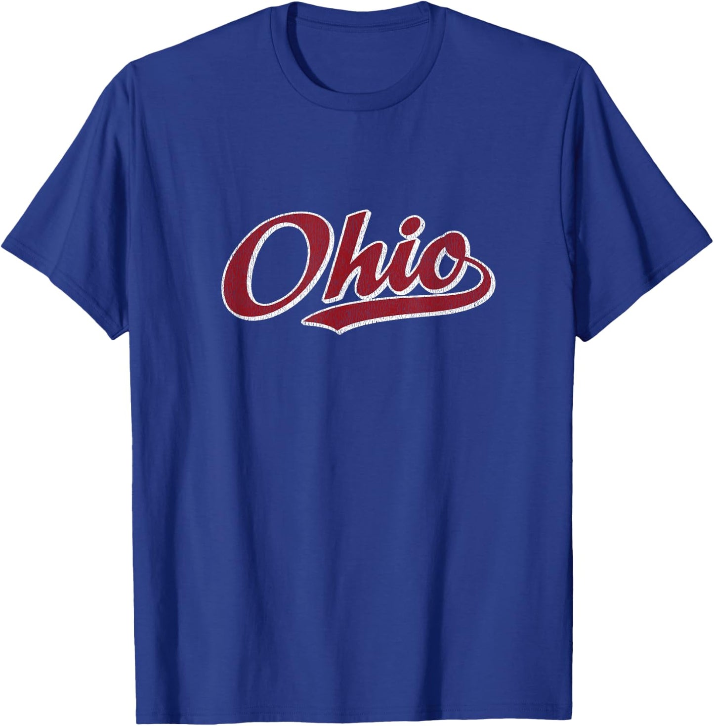 Ohio T Shirt Vintage Sports Design Retro Script T-Shirt - T-Shirt | Royal