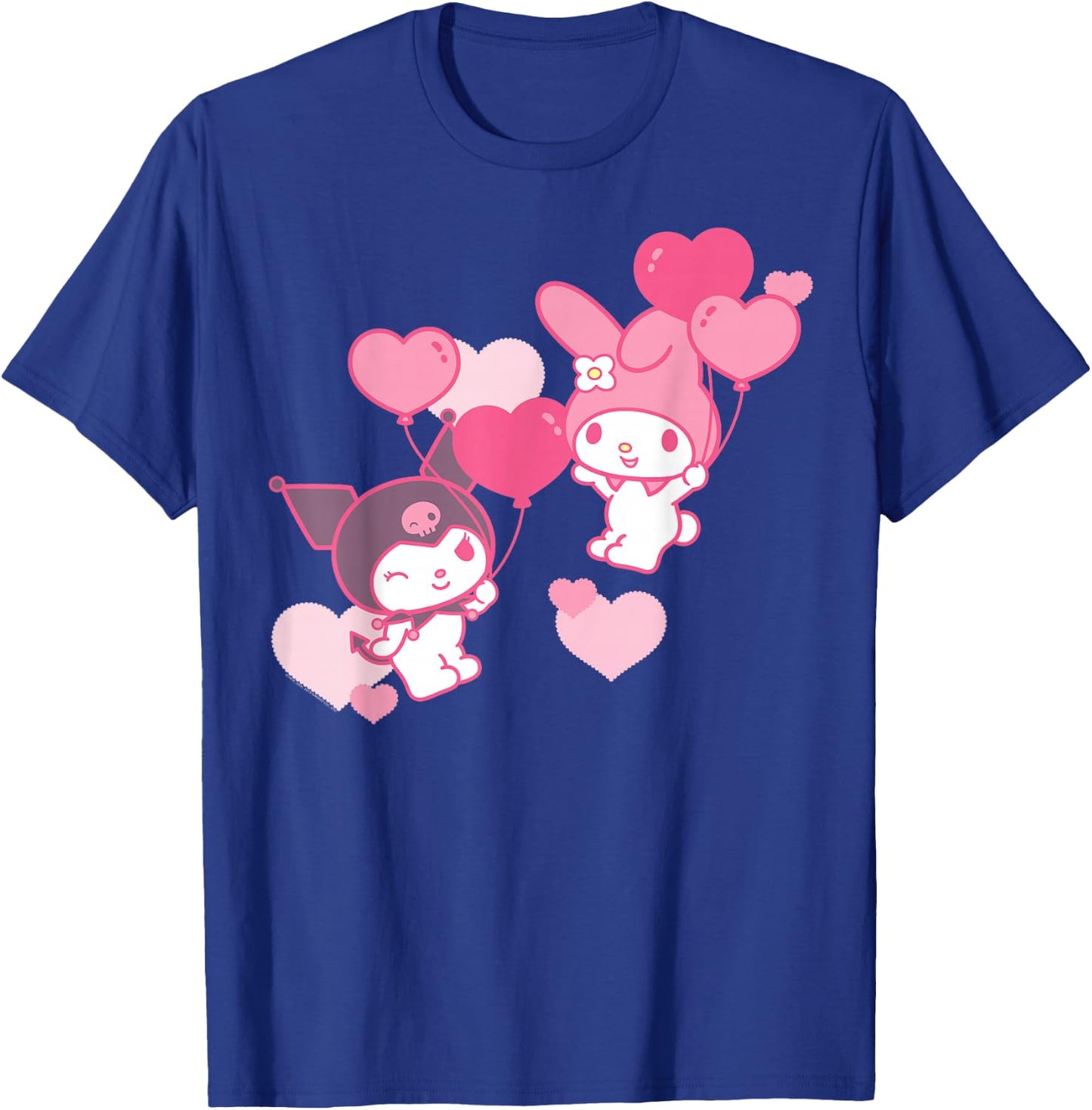 My Melody and Kuromi Valentine's Day Hearts Shirt T-Shirt - T-Shirt | Royal