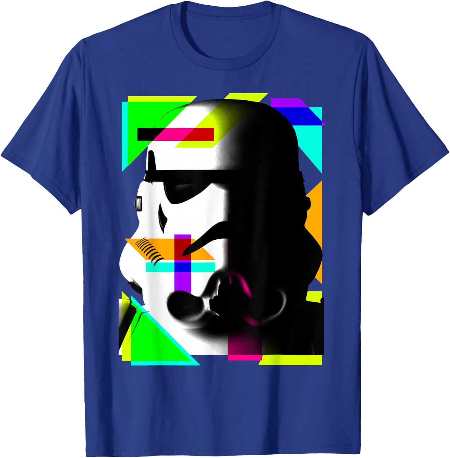 Star Wars Stormtrooper Geometric Neon Shapes T-Shirt - T-Shirt | Royal