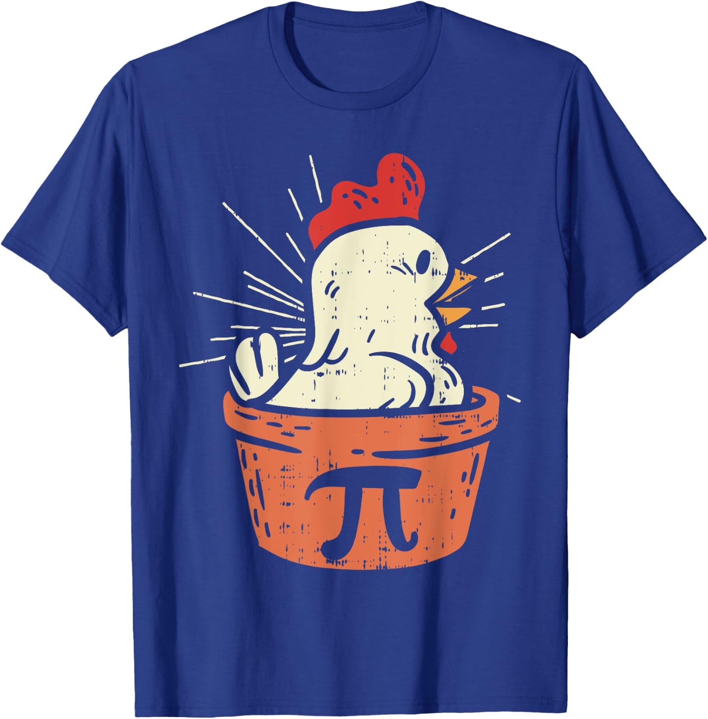 Funny Chicken Pot Pi Shirt Day Pie Math Lover Geek Gift 3.14 T-Shirt - T-Shirt | Royal