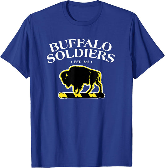 Black History Month Gifts Buffalo Soldiers American Civil War T-Shirt - T-Shirt | Royal