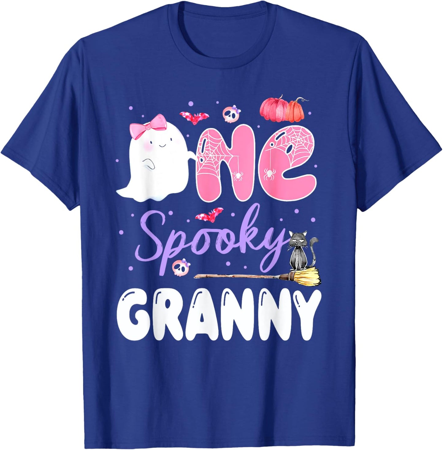One Spooky Granny 1st Birthday Halloween Pink Ghost Family T-Shirt - T-Shirt | Royal