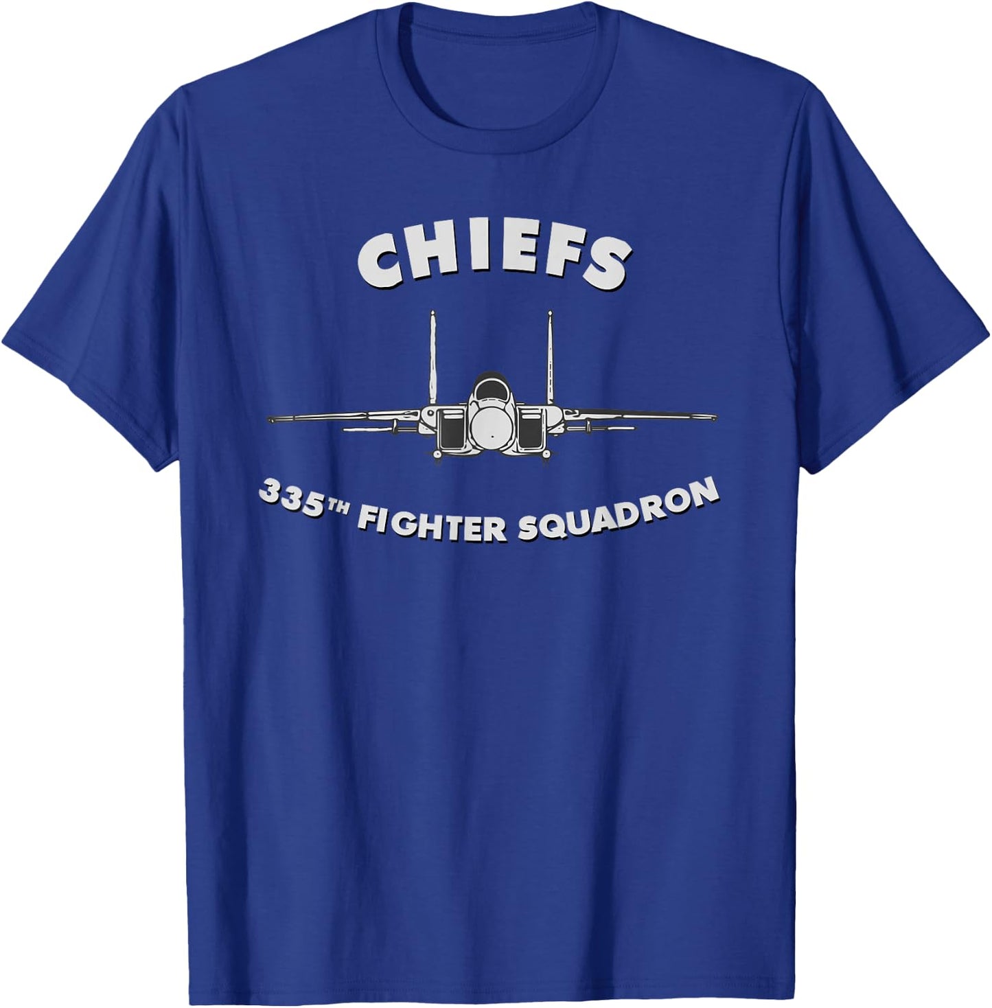 335th Fighter Squadron The Chiefs F-15 T-Shirt - T-Shirt | Royal