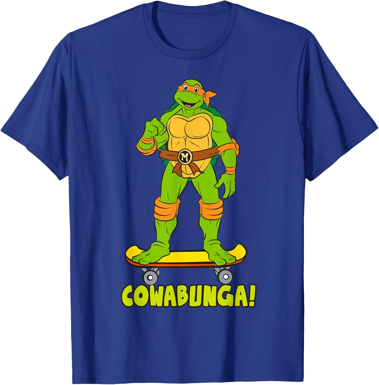 Teenage Mutant Ninja Turtles Michelangelo Skateboard T-Shirt - T-Shirt | Royal