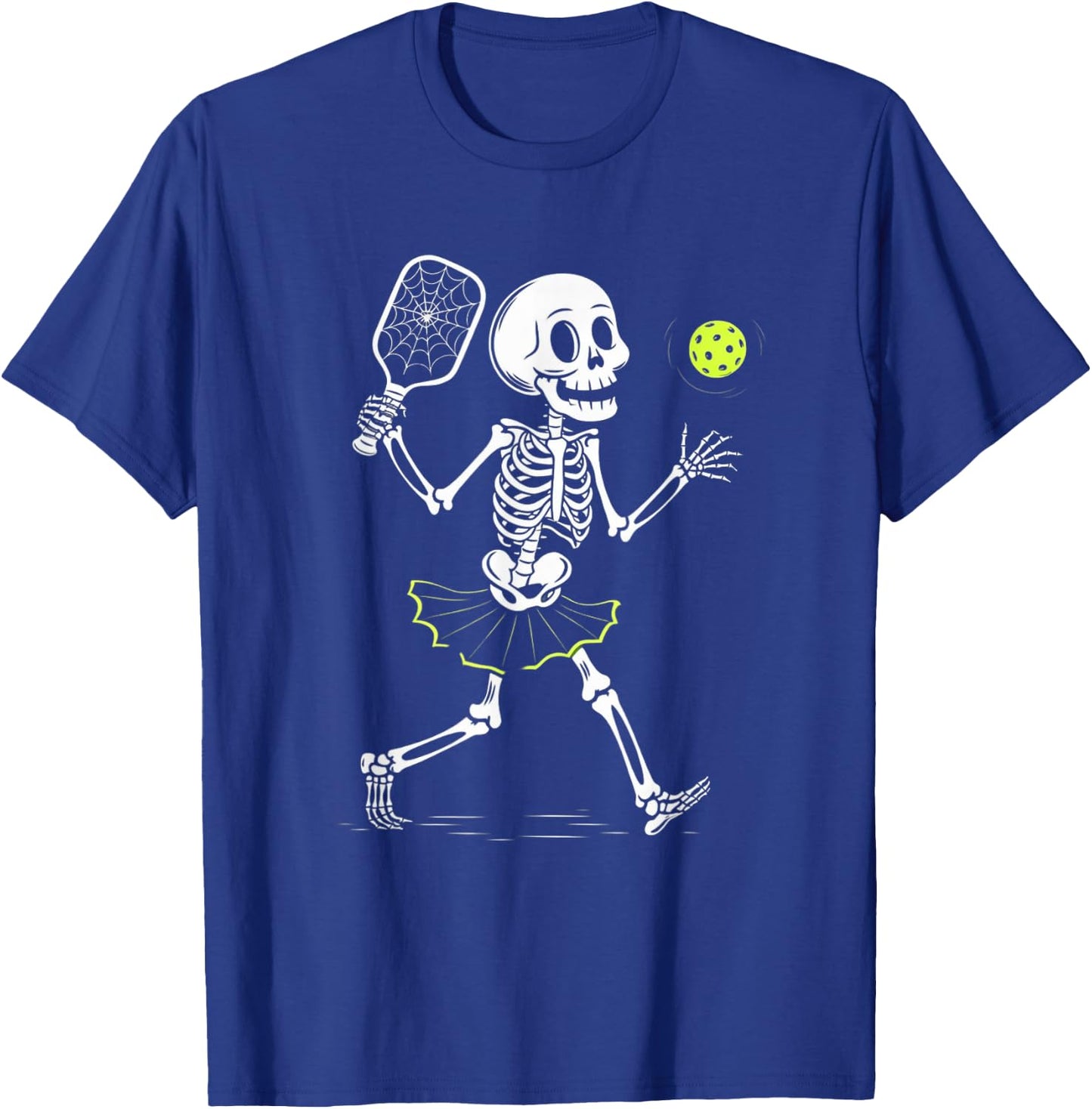 Spooky Pickleball Halloween Skeleton Women T-Shirt - T-Shirt | Royal