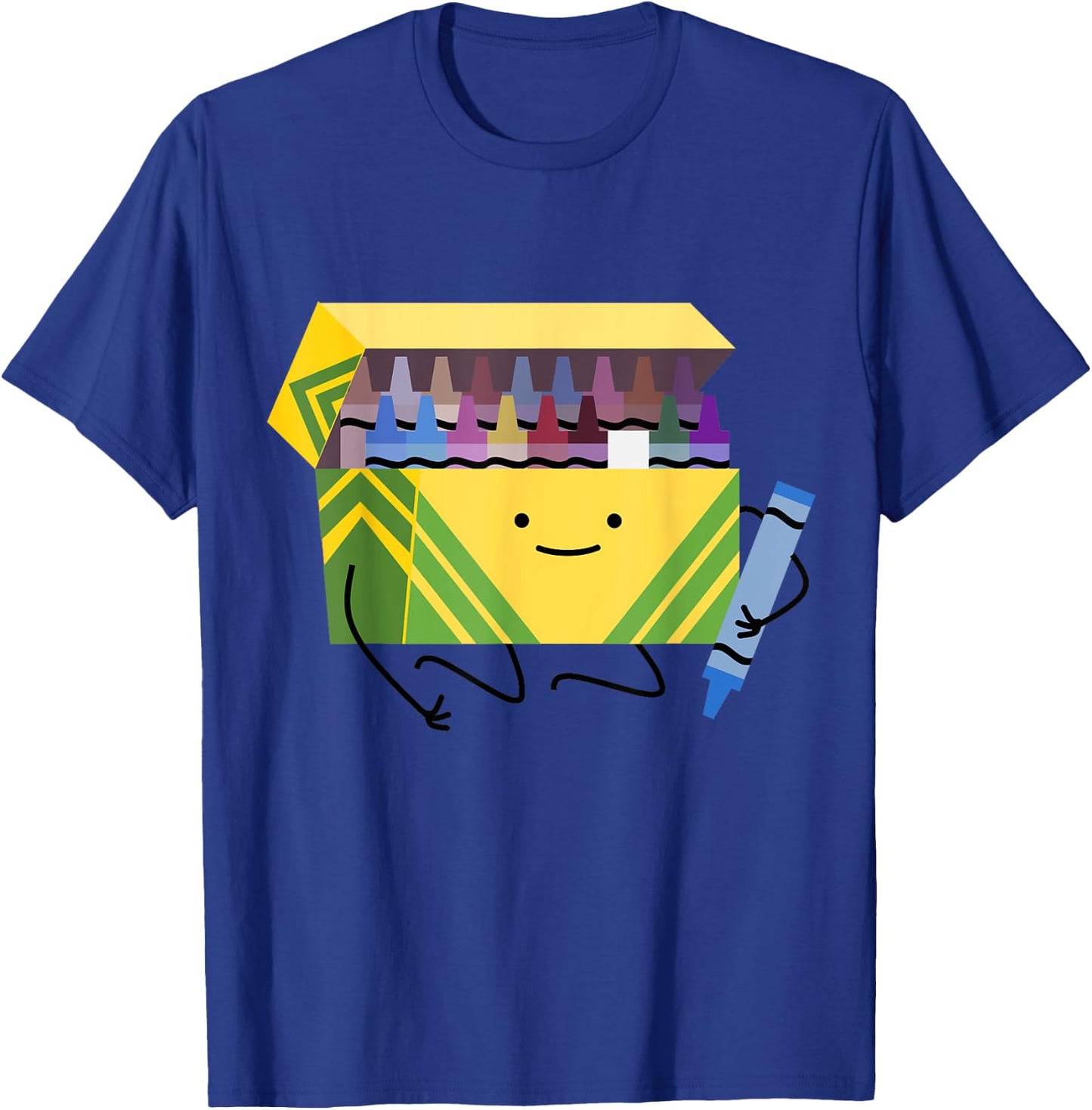 Funny Good Boys Crayon Box Smile Teacher Gift T-Shirt - T-Shirt | Royal