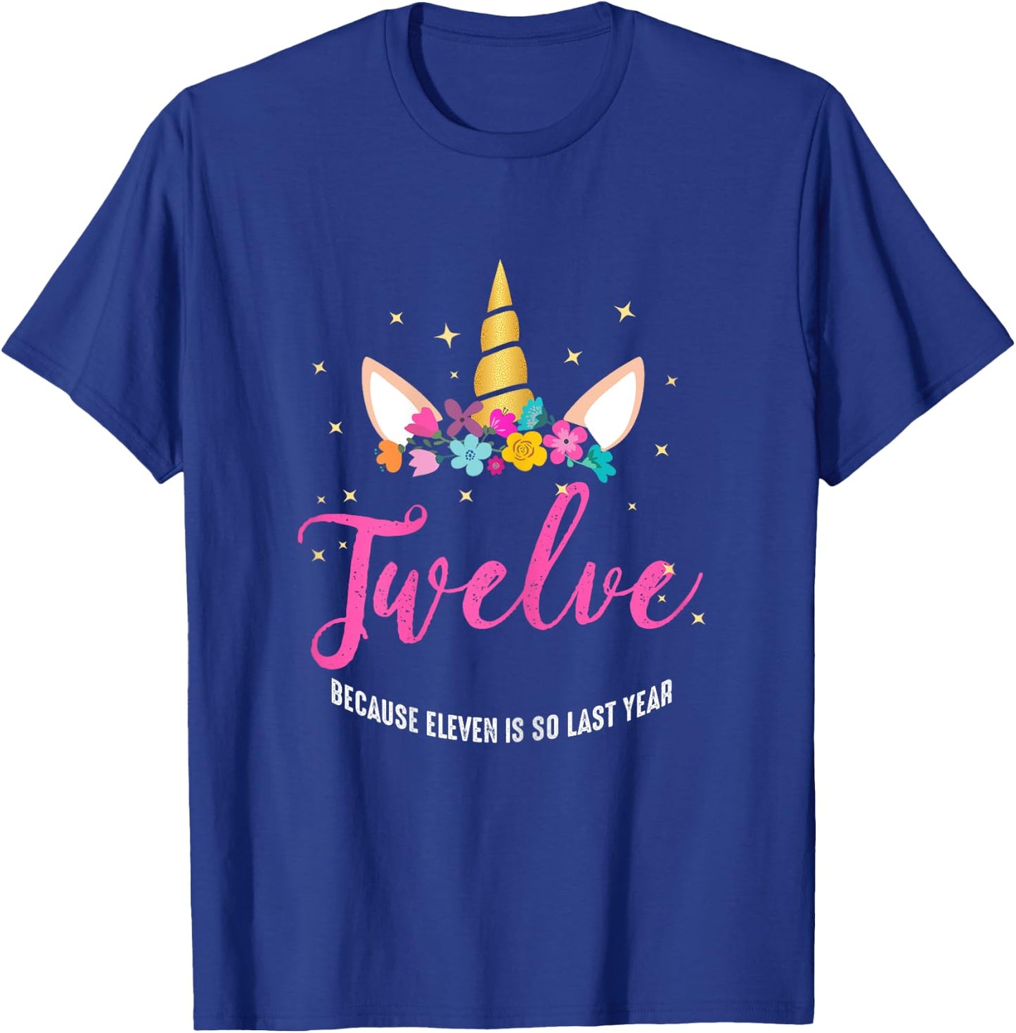 12 Years Old Birthday Girl Gifts Unicorn 12th Birthday T-Shirt - T-Shirt | Royal