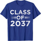 Class of 2037 Grow with Me First Day of School Future Kids T-Shirt - T-Shirt | Royal