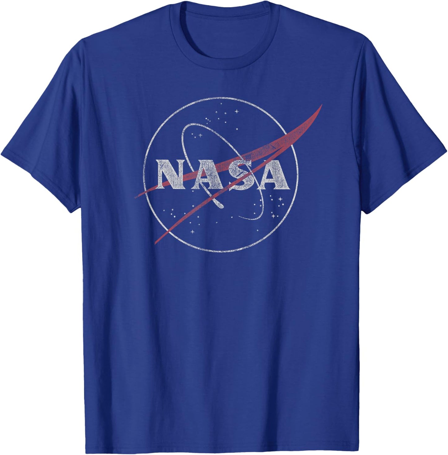 NASA Retro Distressed Bug Logo Space Exploration Science T-Shirt - T-Shirt | Royal