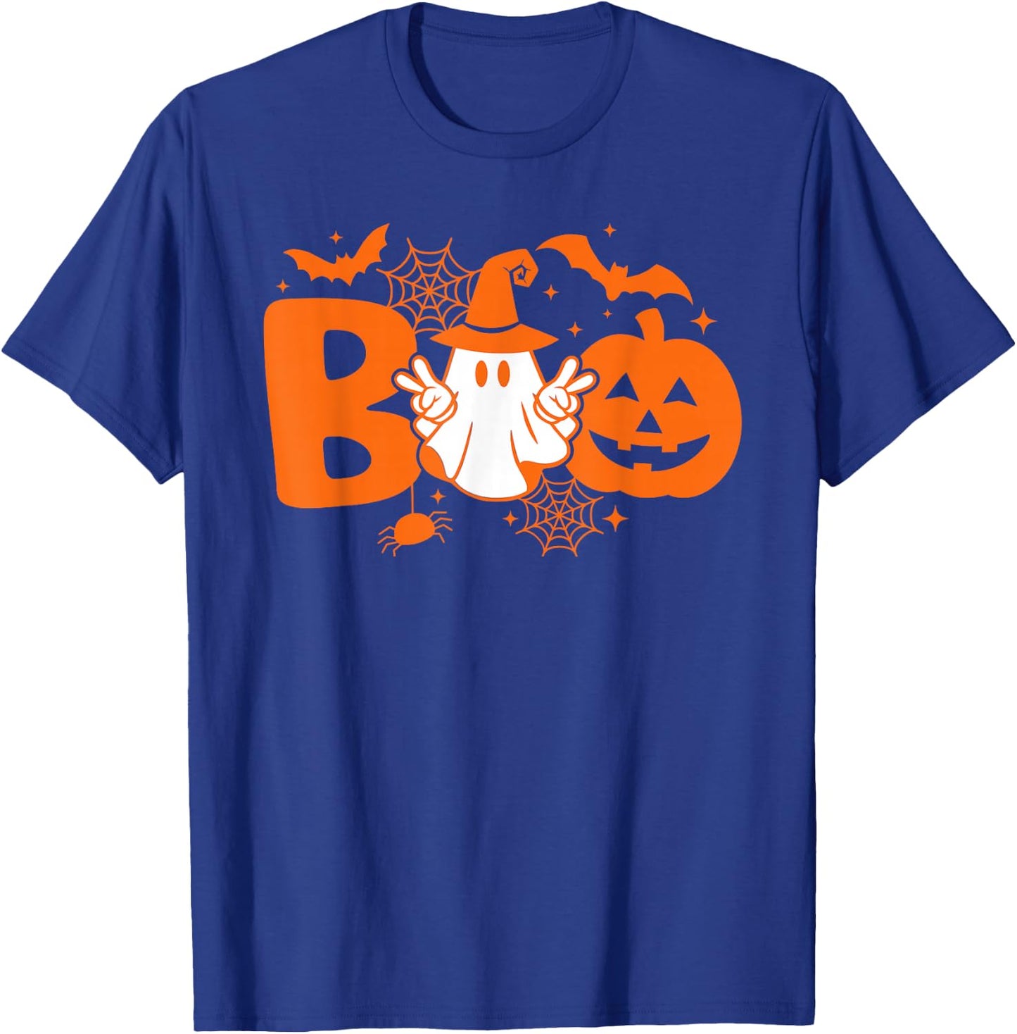 Funny Boo Cute Ghost Retro Halloween Costume T-Shirt - T-Shirt | Royal