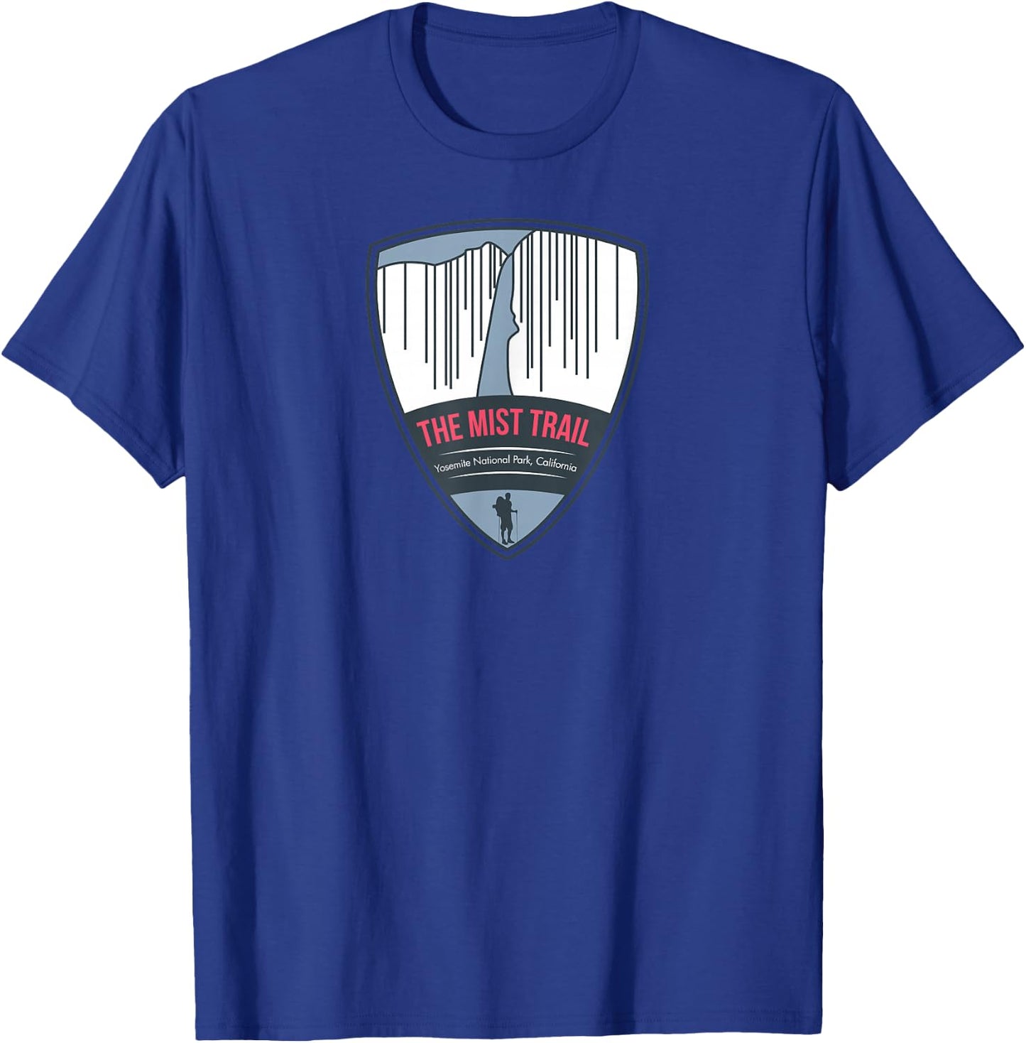 Mist Trail - Yosemite, California T-Shirt - T-Shirt | Royal