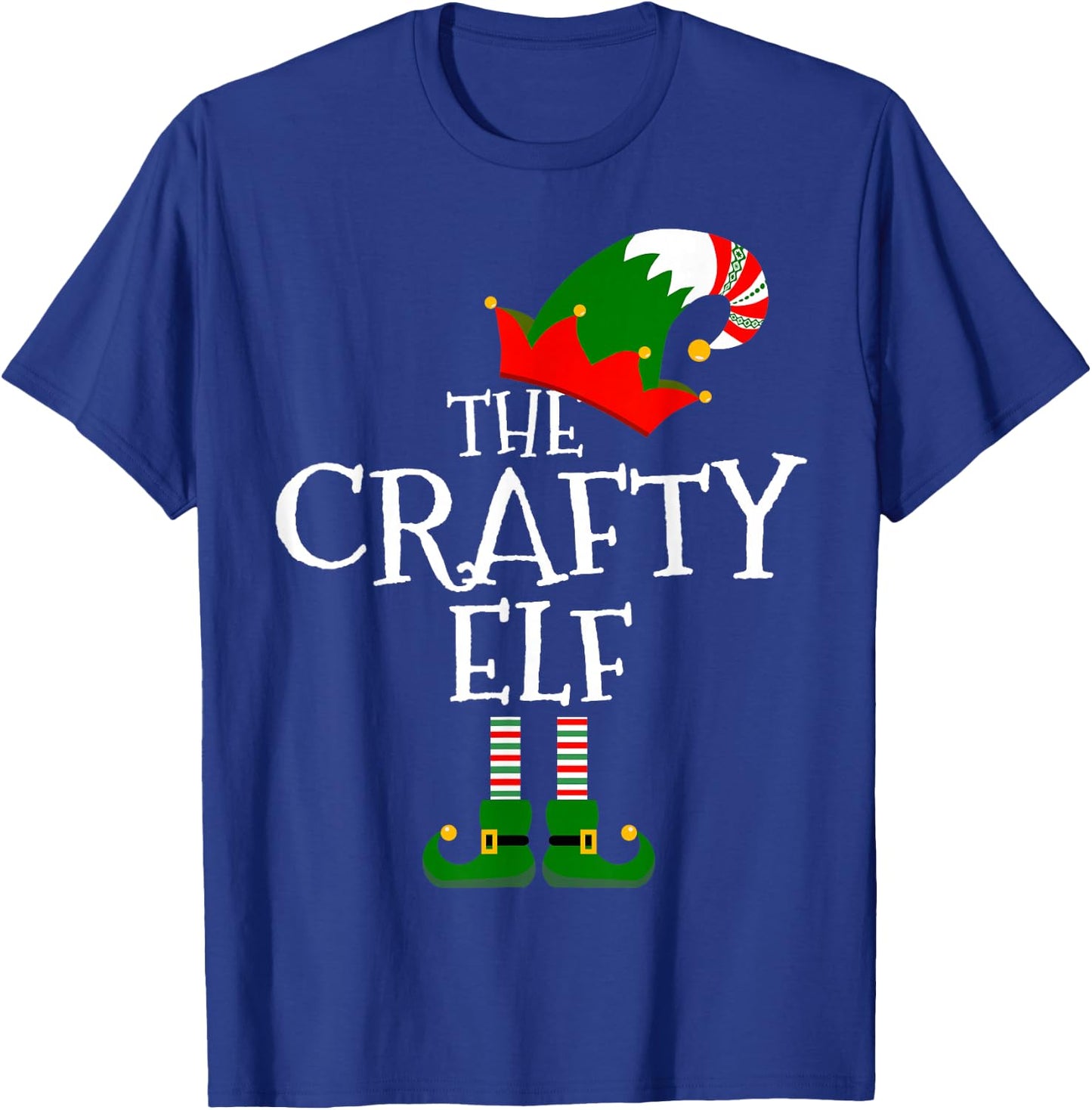 Funny The Crafty Elf Matching Family Group Gift Christmas T-Shirt - T-Shirt | Royal