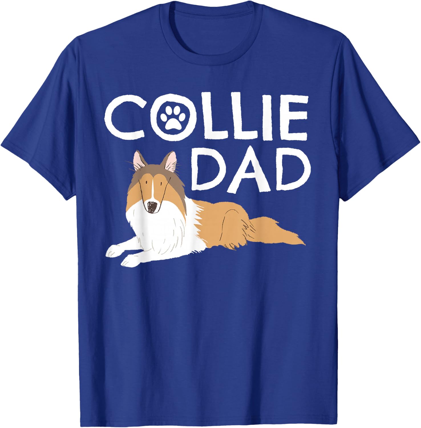 Collie Dad Cute Dog Puppy Pet Animal Lover Border Collie T-Shirt - T-Shirt | Royal