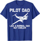 Funny Pilot Dad Art Father Aviation Airplane Pilot T-Shirt - T-Shirt | Royal
