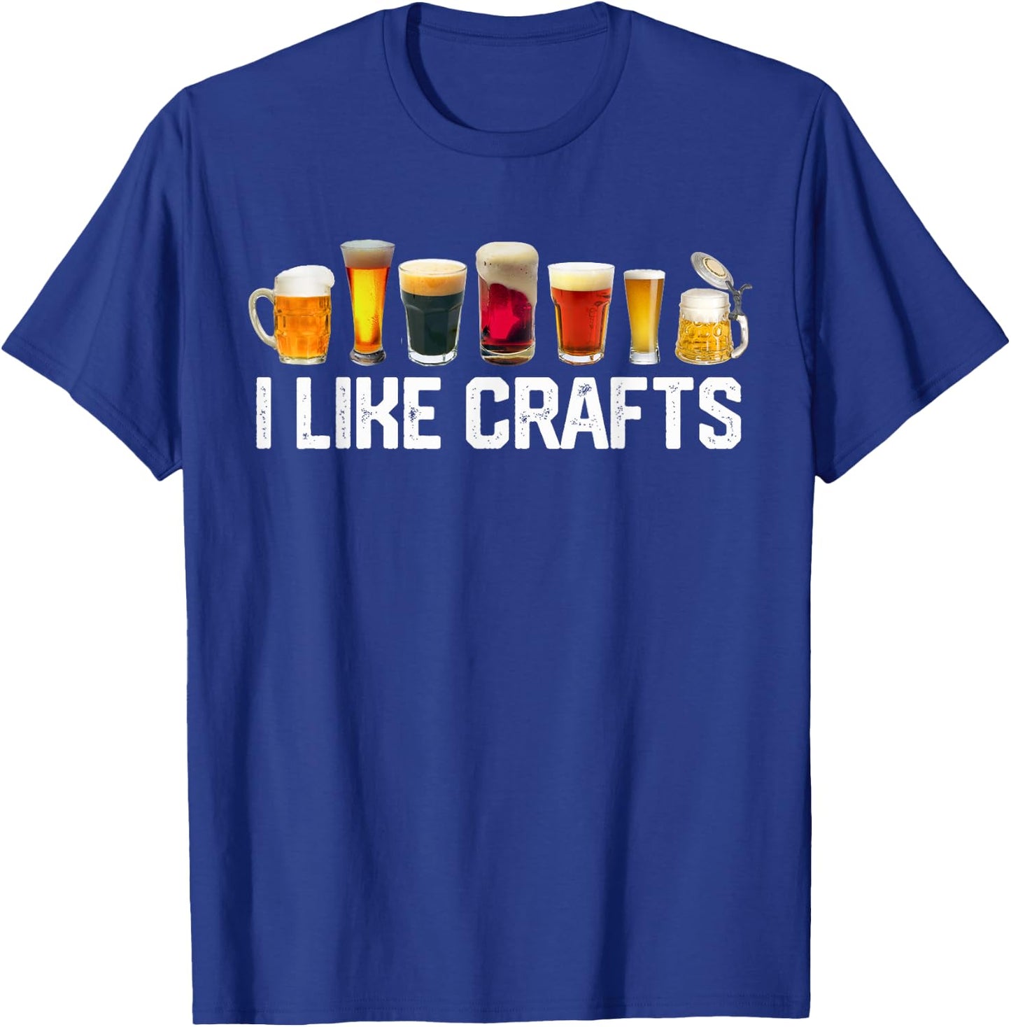 I LIKE CRAFTS Craft Beer Microbrew Hops Funny Gift Dad Men T-Shirt - T-Shirt | Royal