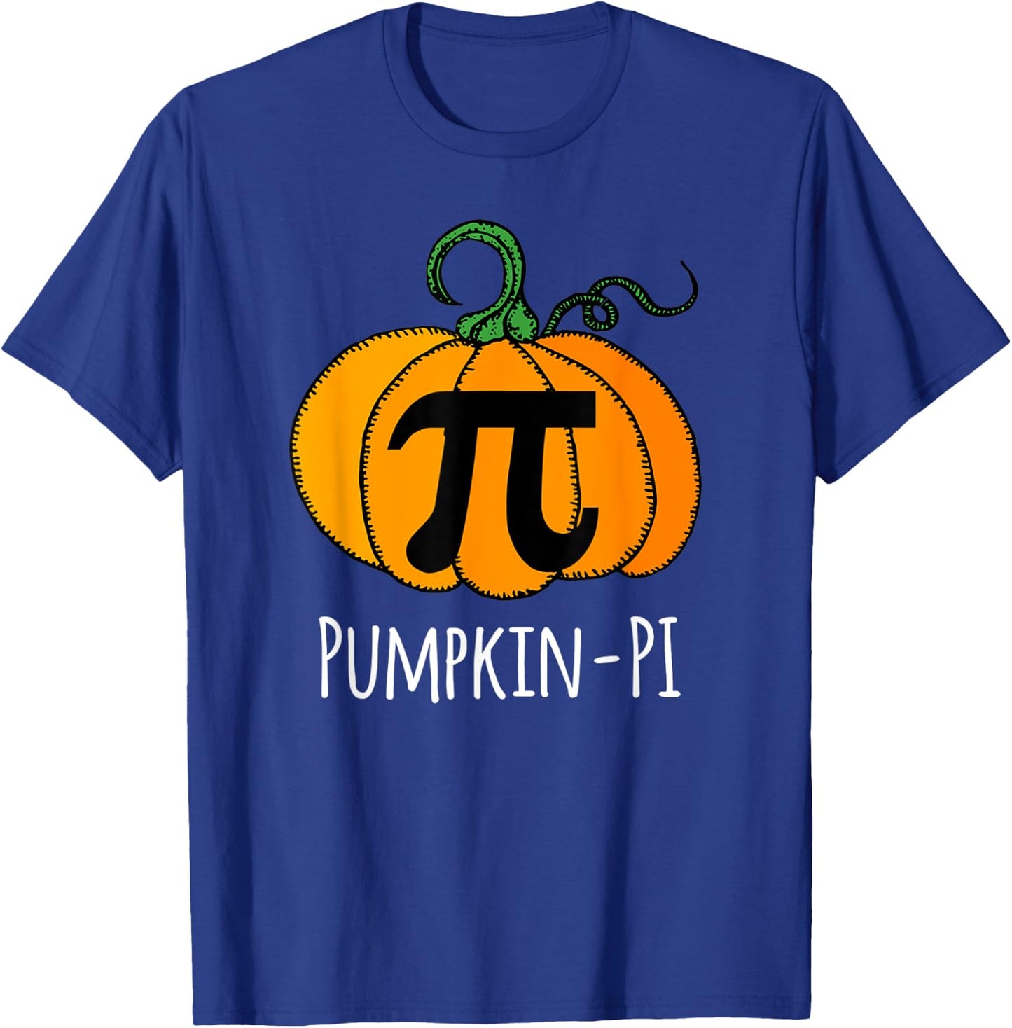 Funny Pumpkin Pi Halloween Costume Math Day Orange T-Shirt - T-Shirt | Royal