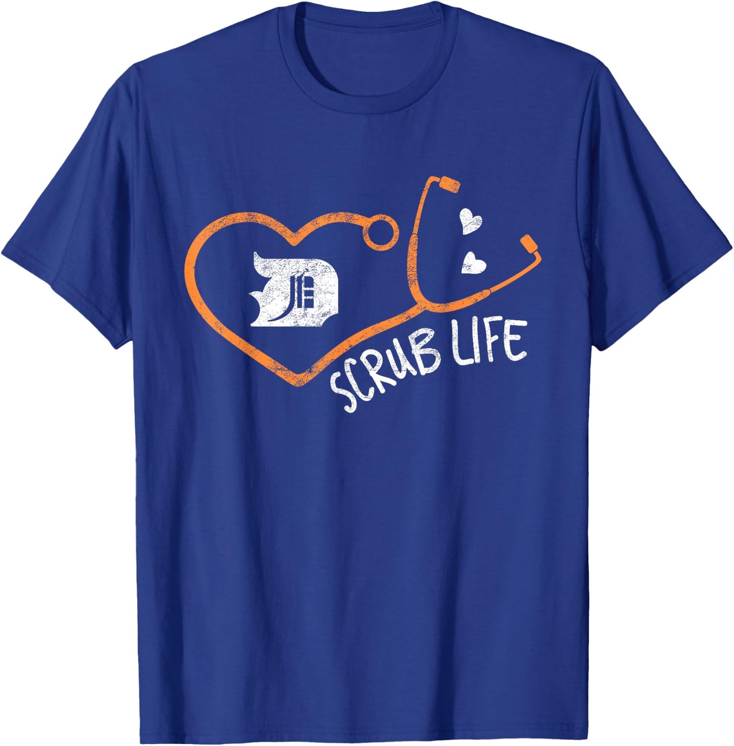 Scrub Life Detroit Michigan Nurse Medical Professional Gift T-Shirt - T-Shirt | Royal