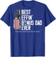 (On Back) Best Effin' Bonus Dad Ever Step Dad Father's Day T-Shirt - T-Shirt | Royal