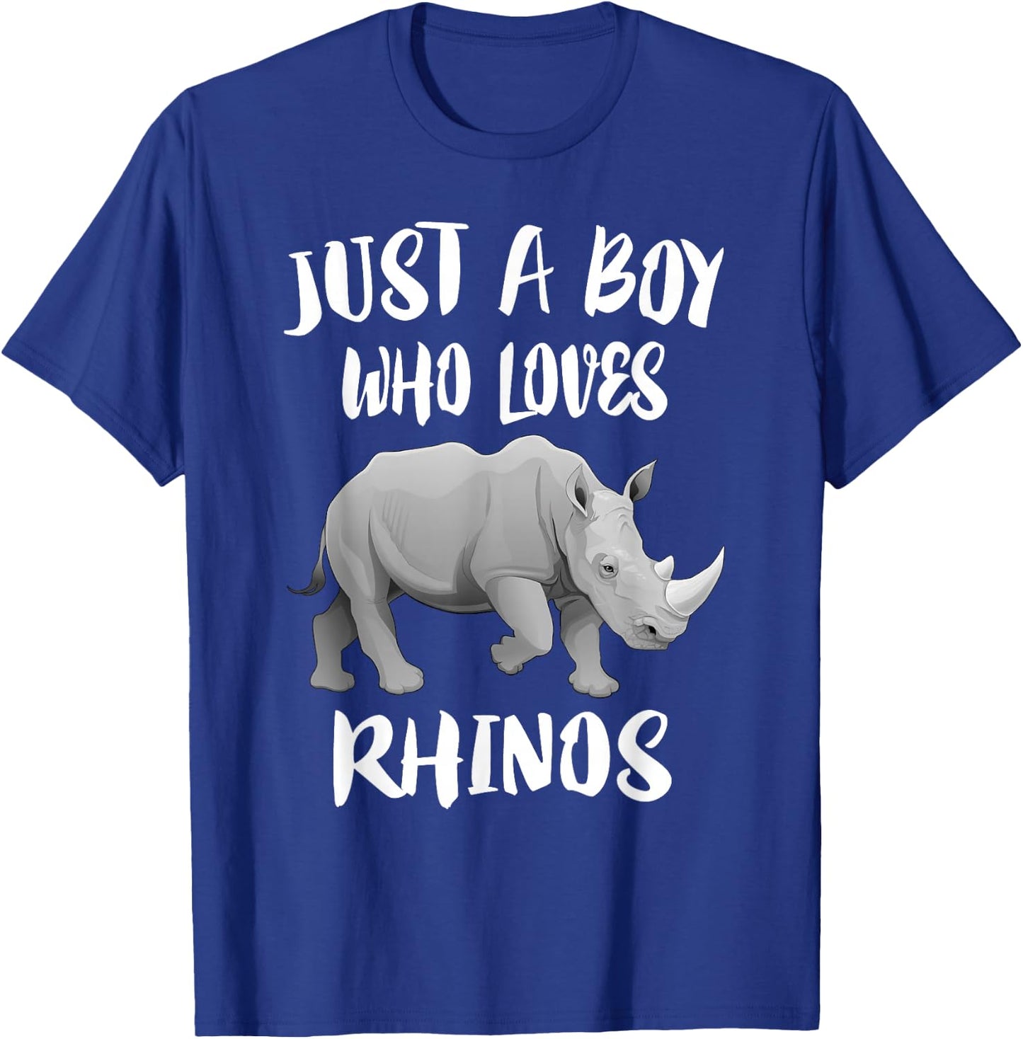 Just A Boy Who Loves Rhinos Animal Gift T-Shirt - T-Shirt | Royal