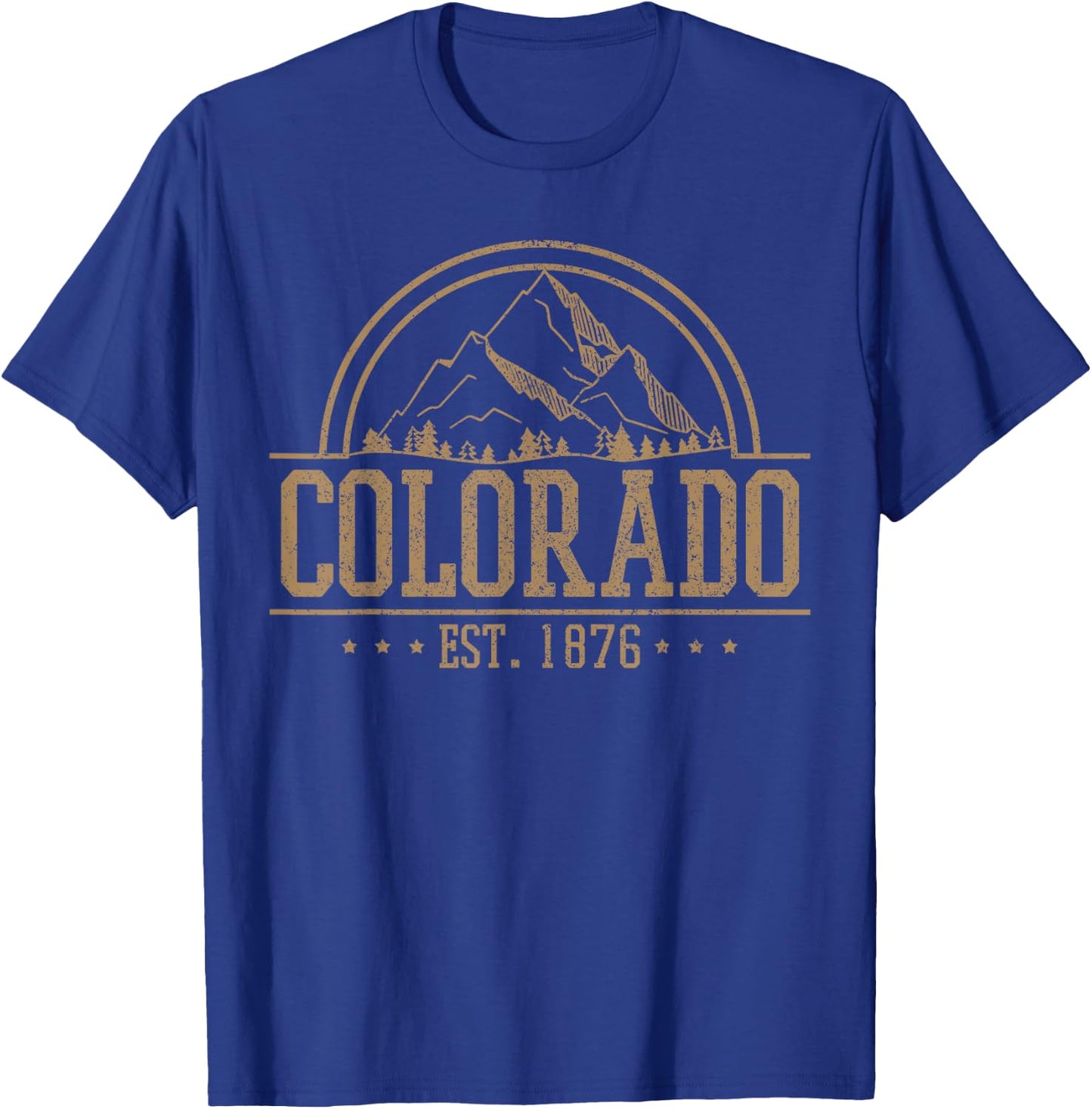 Colorado - Rocky Mountains Est. 1876 Hiking Outdoor Gift T-Shirt - T-Shirt | Royal
