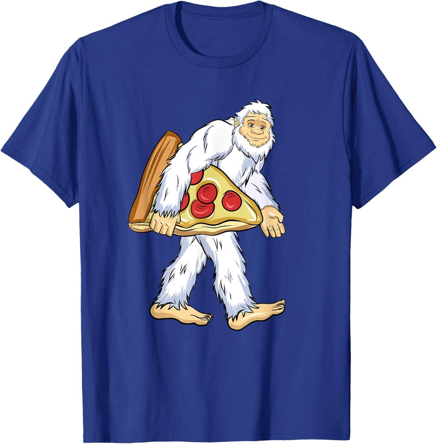 Yeti I Believe Lover Funny Monster Ape Man Pizza Snowman T-Shirt - T-Shirt | Royal