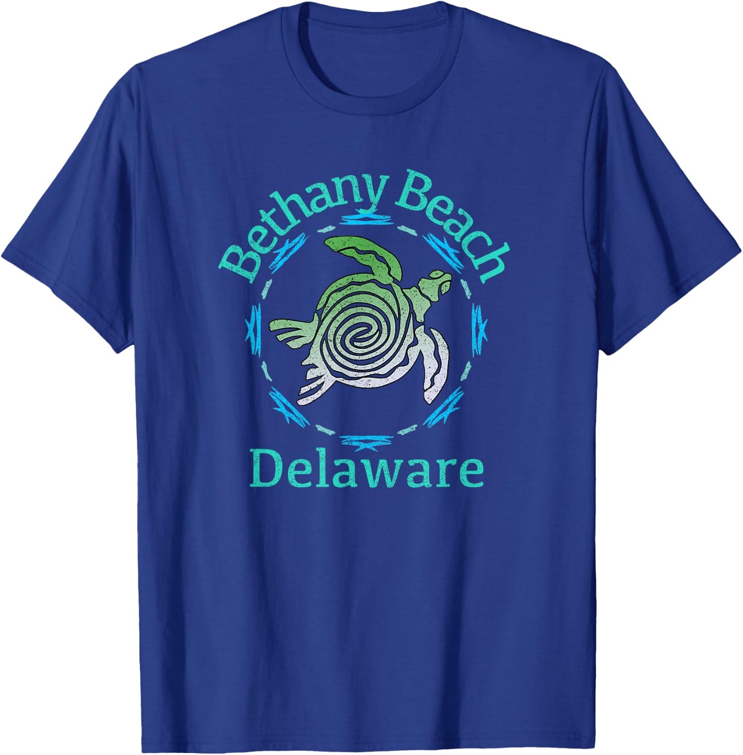 Bethany Beach, Delaware / Vintage Tribal Turtle Gift T-Shirt - T-Shirt | Royal