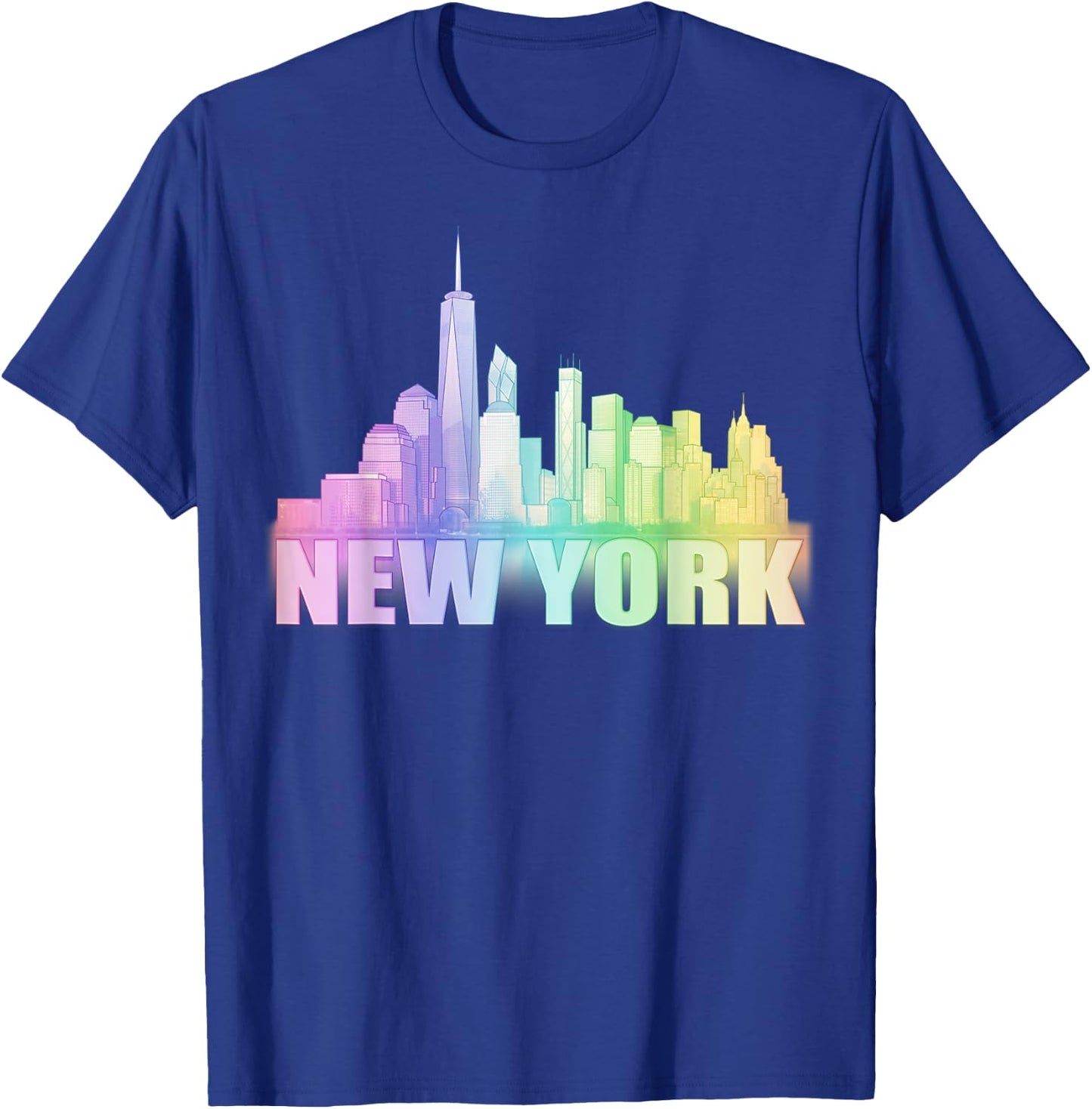 NYC New York City Skyline Souvenir Liberty Tower T-Shirt - T-Shirt | Royal