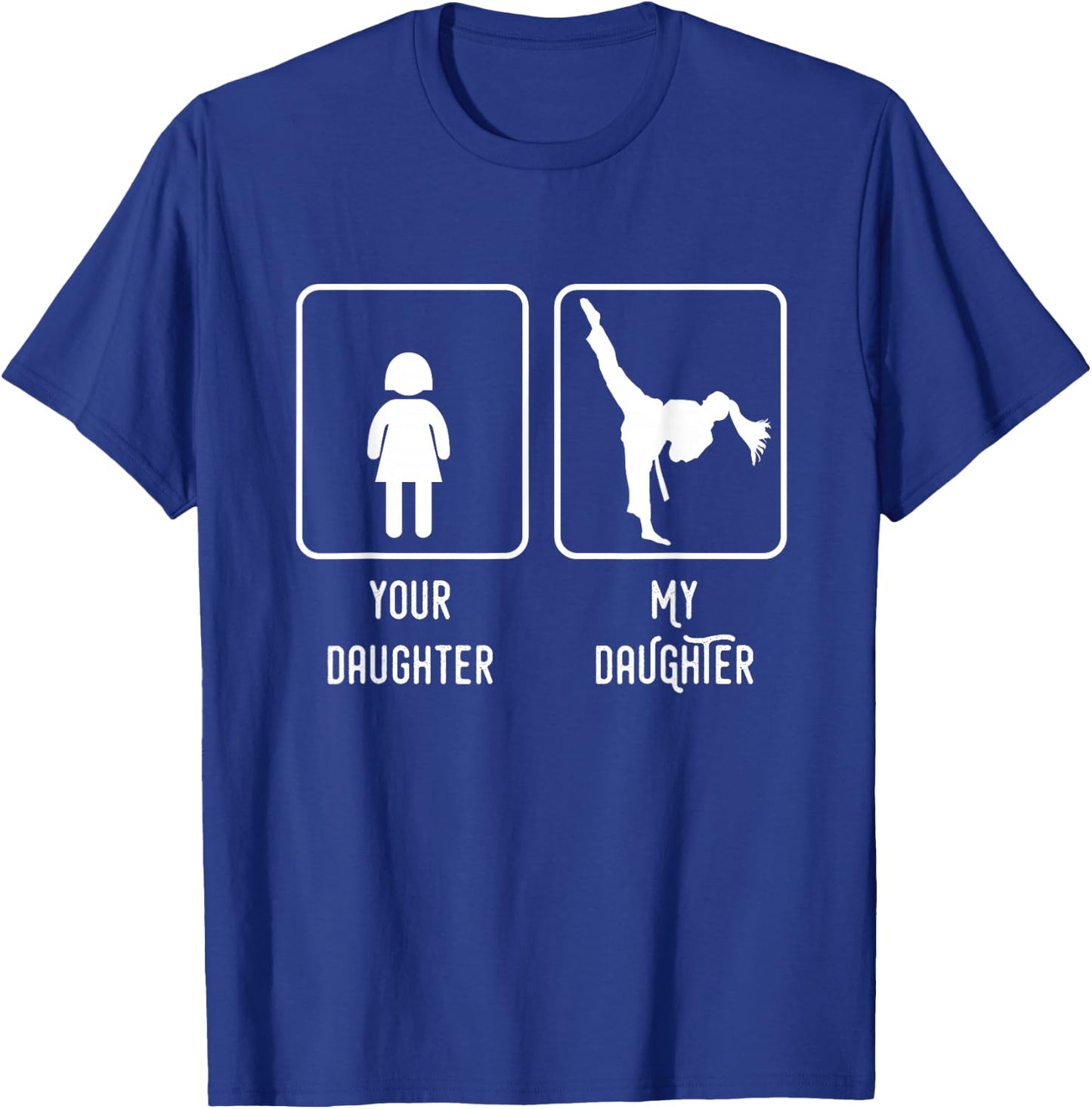 Taekwondo Daughter Martial Arts Girl Mom and Dad T-Shirt - T-Shirt | Royal