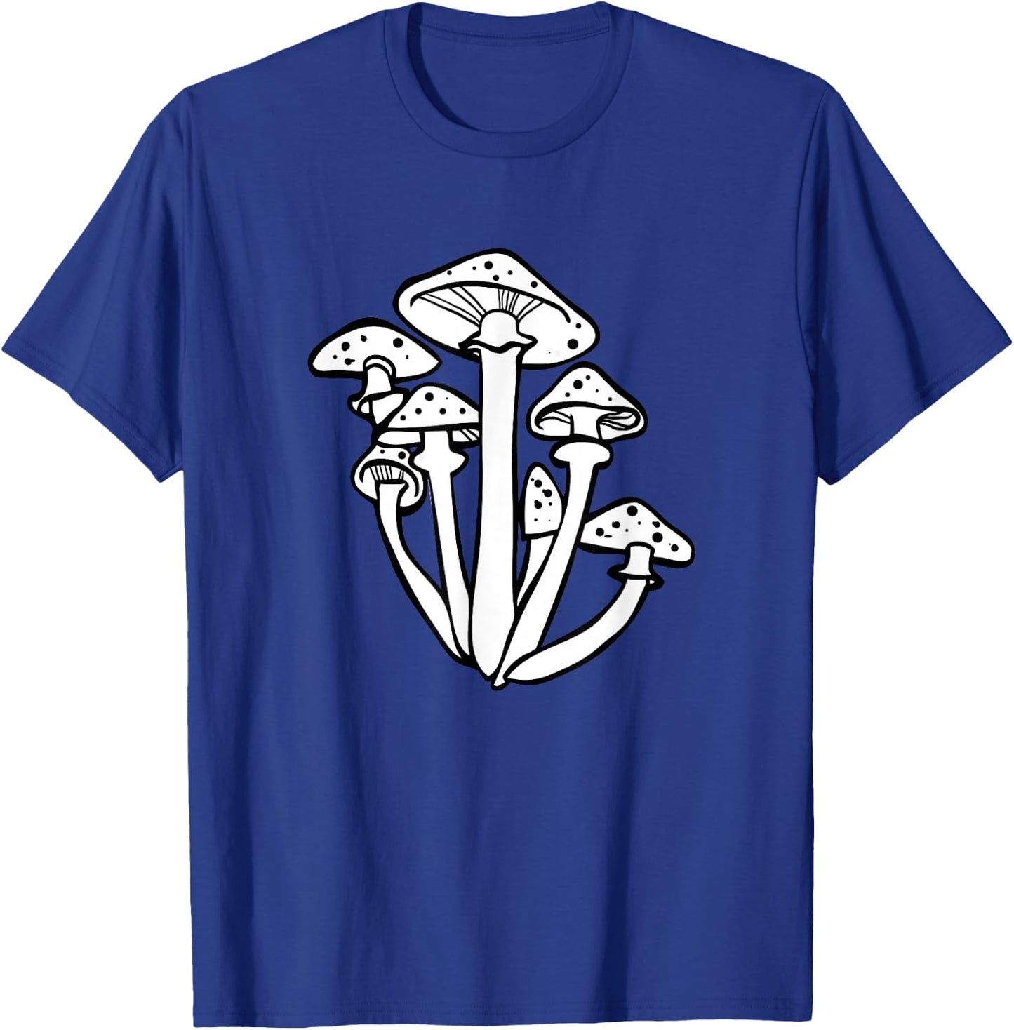 White Mushroom Art Mycologist Gear Mushroom Growers Mycology T-Shirt - T-Shirt | Royal