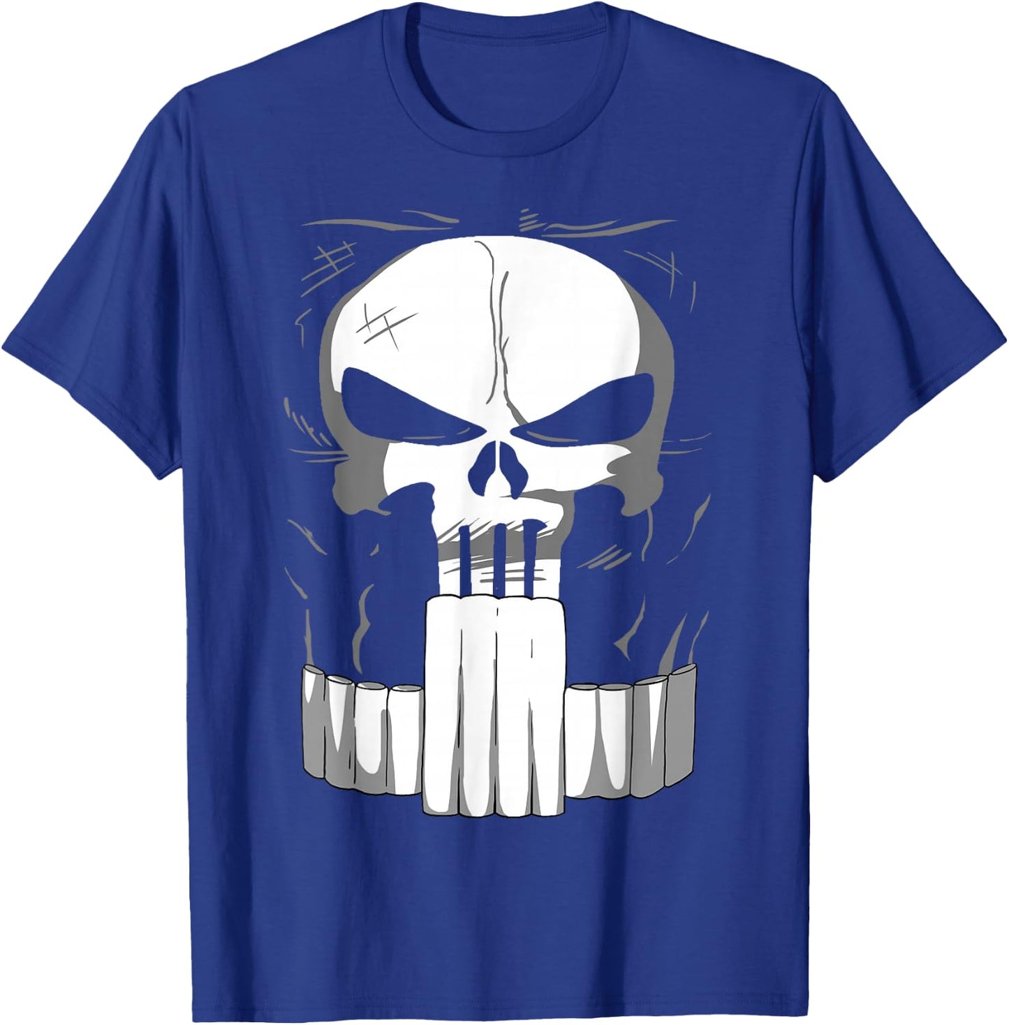 Marvel Punisher Classic Skull Halloween Costume T-Shirt - T-Shirt | Royal