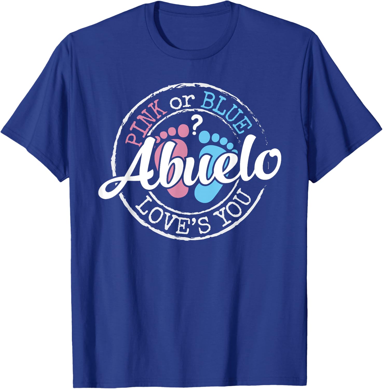 Gender Reveal Abuelo Grandpa To Be Gifts Poppop Baby Shower T-Shirt - T-Shirt | Royal