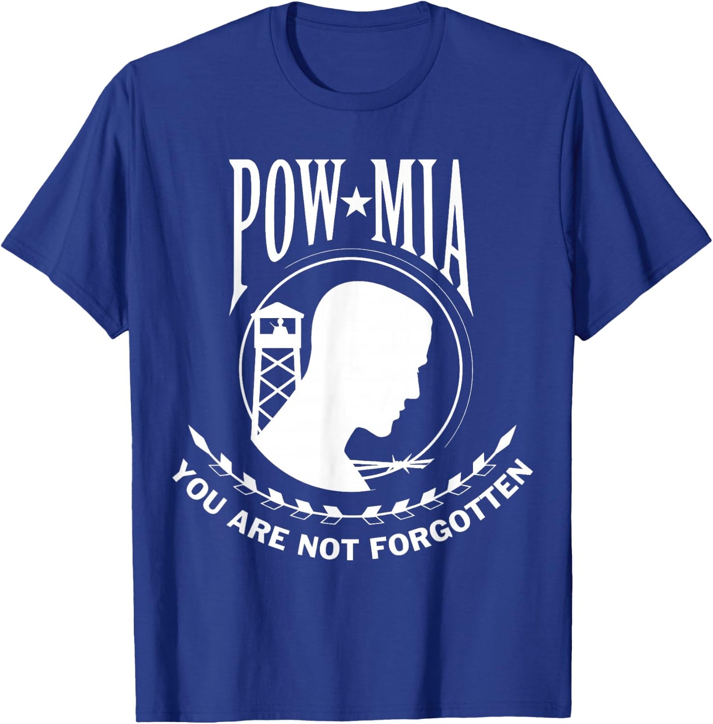 POW MIA Flag You are Not Forgotten USA T-Shirt - T-Shirt | Royal