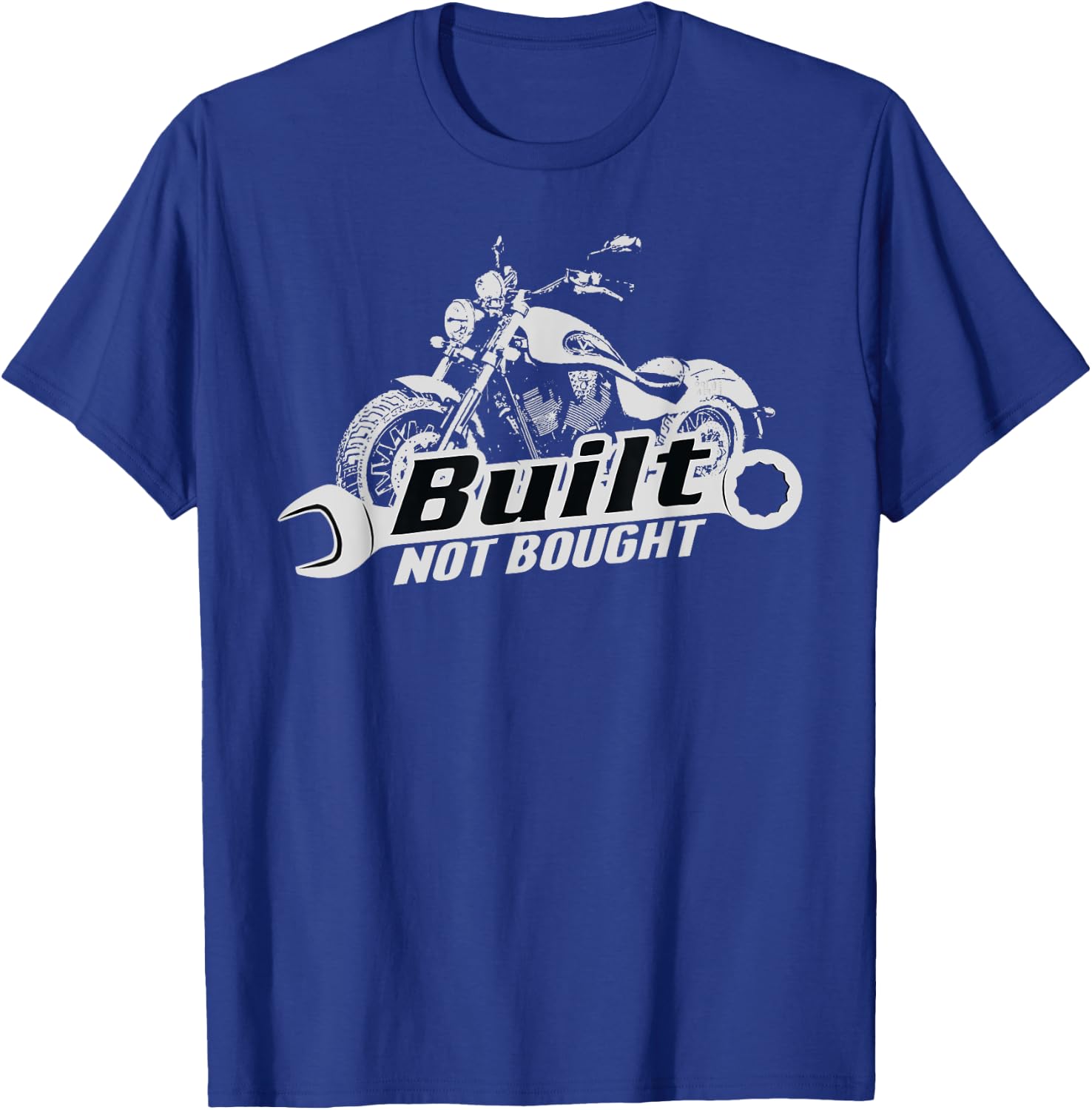 Built Not Bought Motorcycle Garage T-Shirt - T-Shirt | Royal