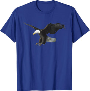 Majestic Flying American Bald Eagle Photo Portrait T-Shirt - T-Shirt | Royal