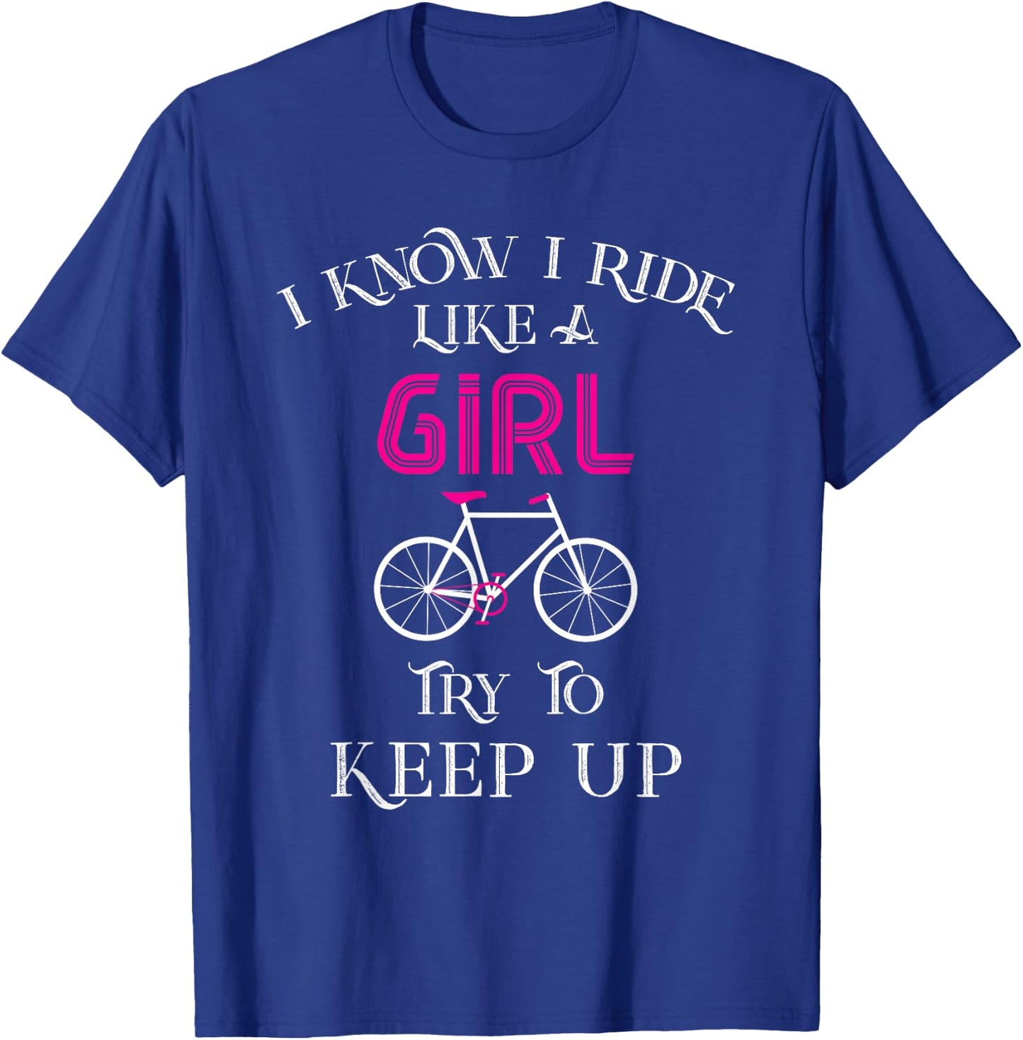 Cute Bicycle Bike Shirt Woman Girl Birthday Mothers Day Gift T-Shirt - T-Shirt | Royal