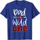 Dad of The Wild One Shirt Plaid Lumberjack 1st Birthday T-Shirt - T-Shirt | Royal