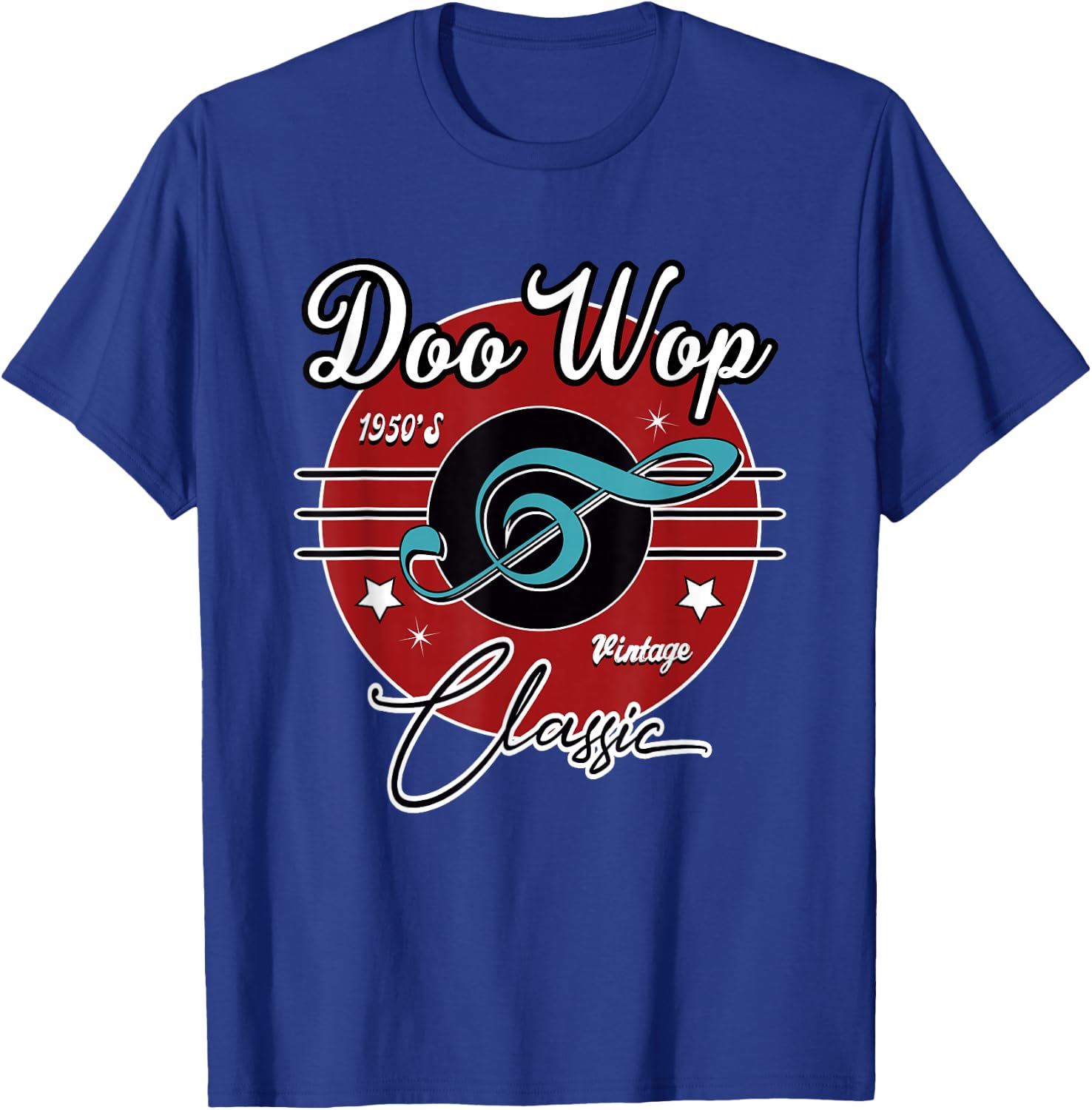 1950s Doo Wop Retro 50s Clothing Vintage Rockabilly T-Shirt - T-Shirt | Royal