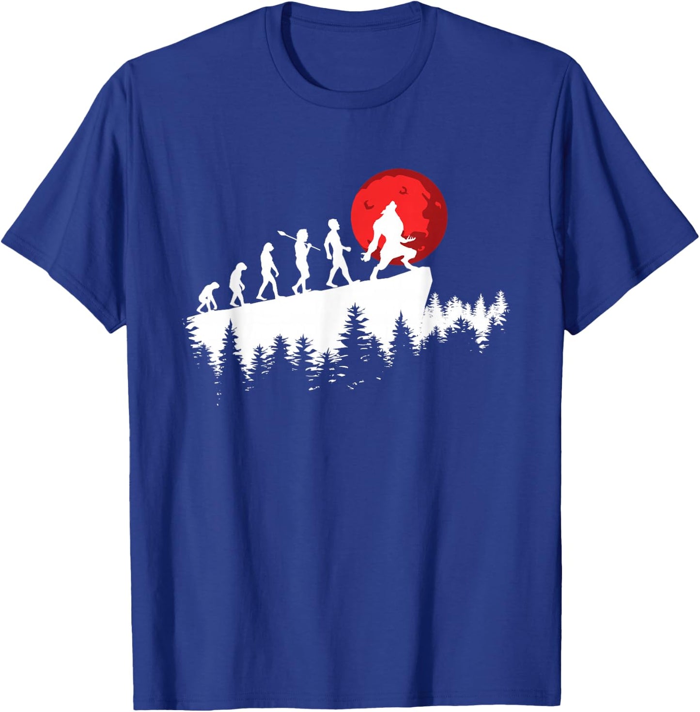 Werewolf Evolution - Werewolves Full Moon T-Shirt - T-Shirt | Royal
