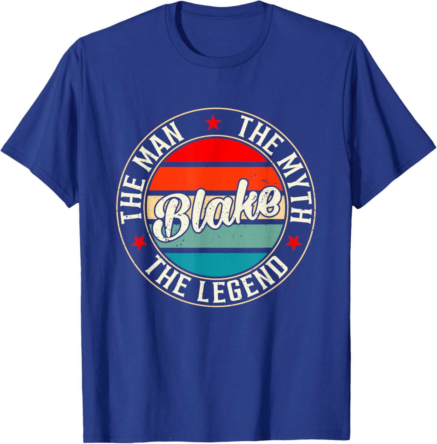 BLAKE The Man The Myth The Legend Shirt Funny Personalized T-Shirt - T-Shirt | Royal