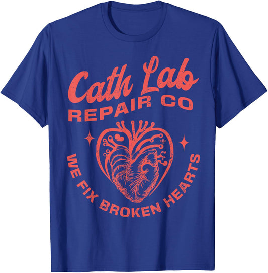 Cath Lab Repair Co Funny Valentine Day Cath Lab Nurse Outfit T-Shirt - T-Shirt | Royal