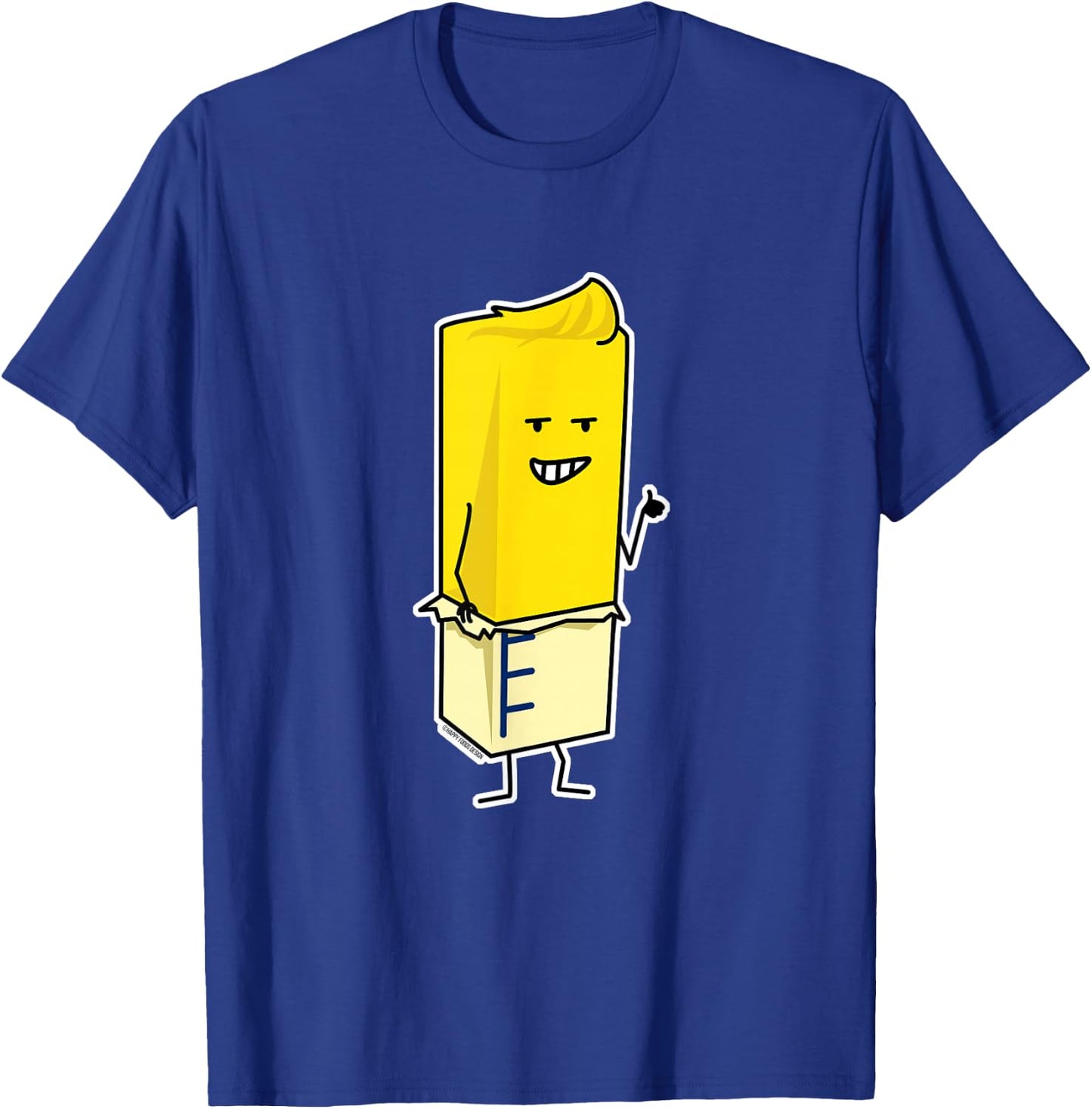 Buttered Buttery Stick of Butter Happy Thumbs Up T-Shirt - T-Shirt | Royal