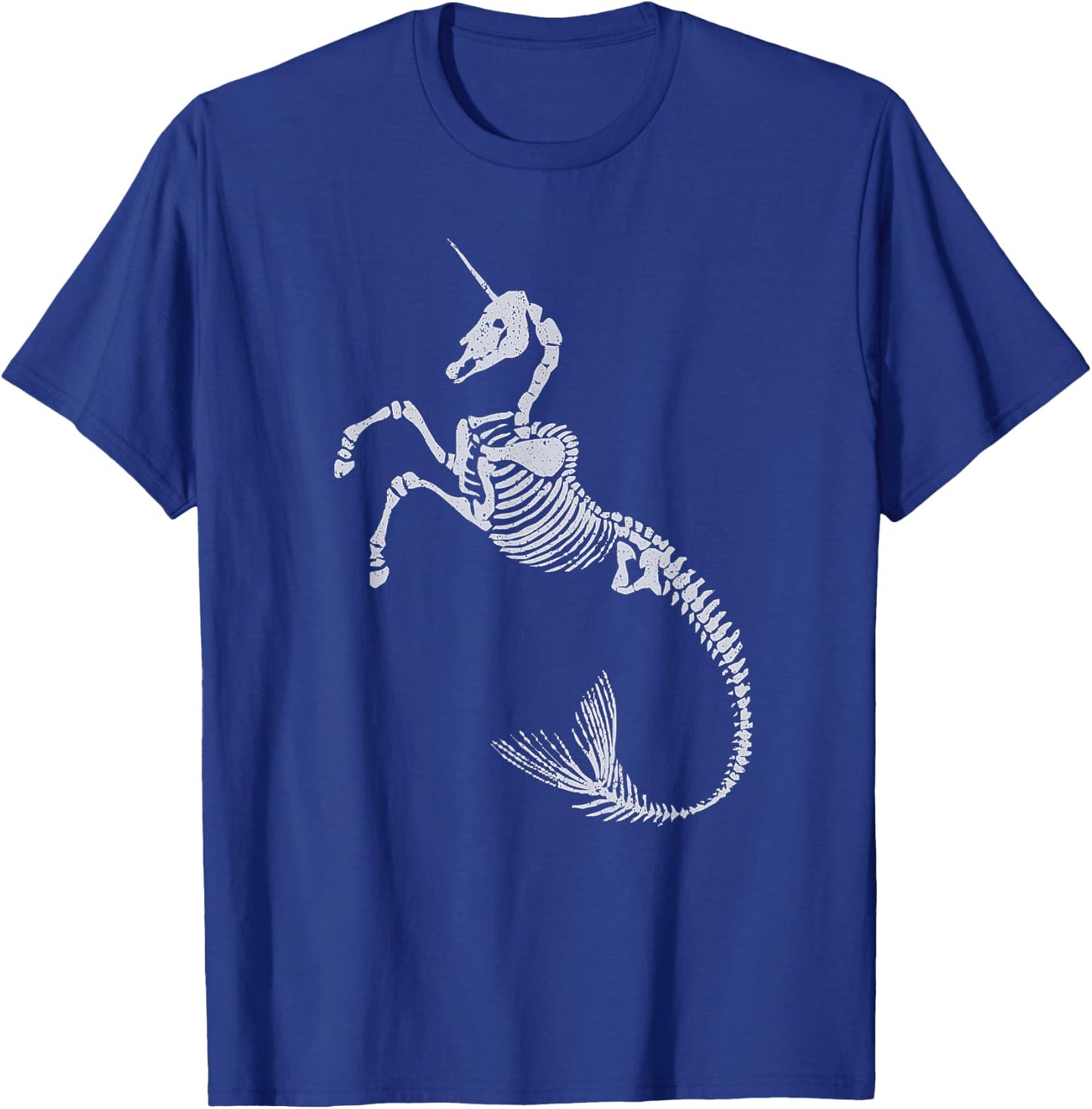 Unicorn Mermaid Skeleton Shirt Halloween Fantasy Art T-Shirt - T-Shirt | Royal