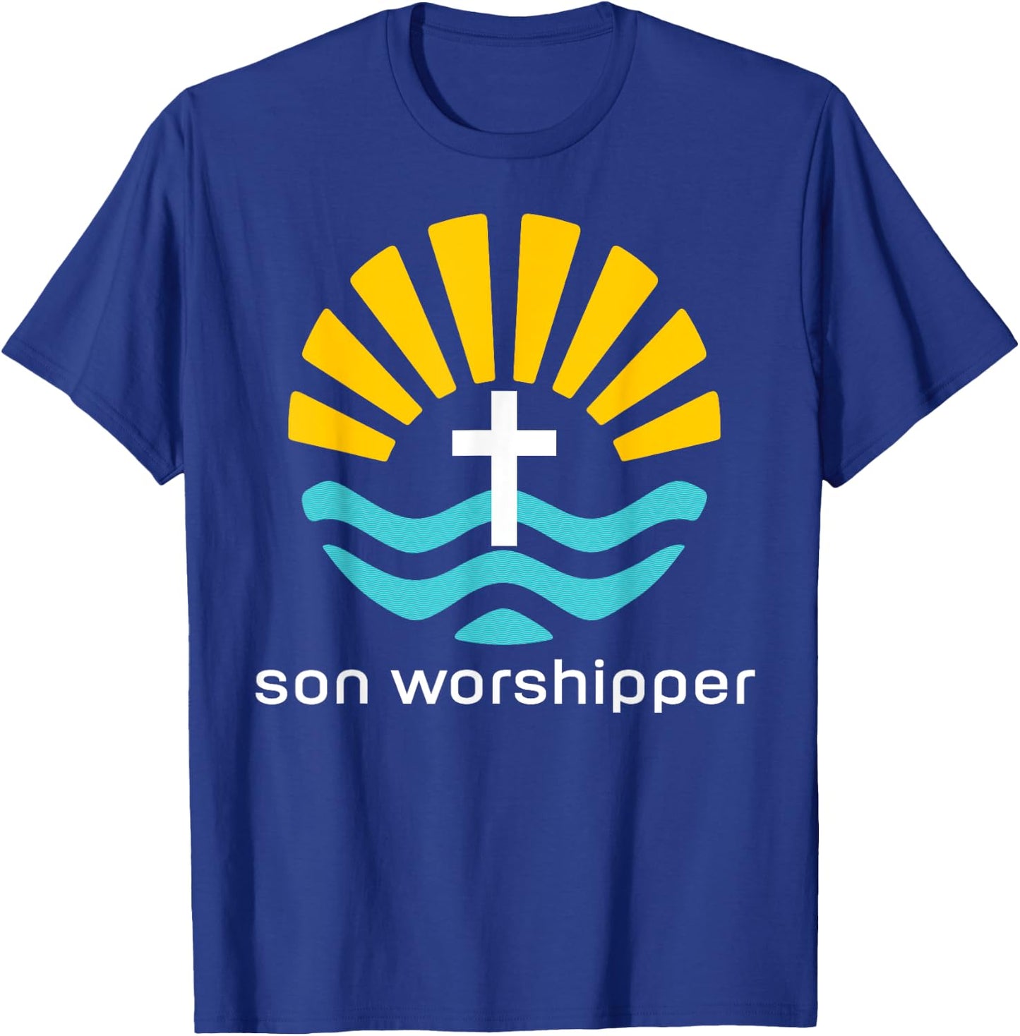 Son Worshipper Surfing Catholic Jesus Calling Beach Sun Fun Women Kids T-Shirt - T-Shirt | Royal