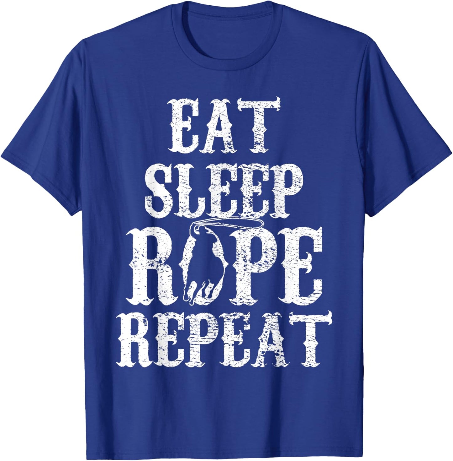 Cowboy Rope Western Riding Horse Vintage Gift T-Shirt - T-Shirt | Royal