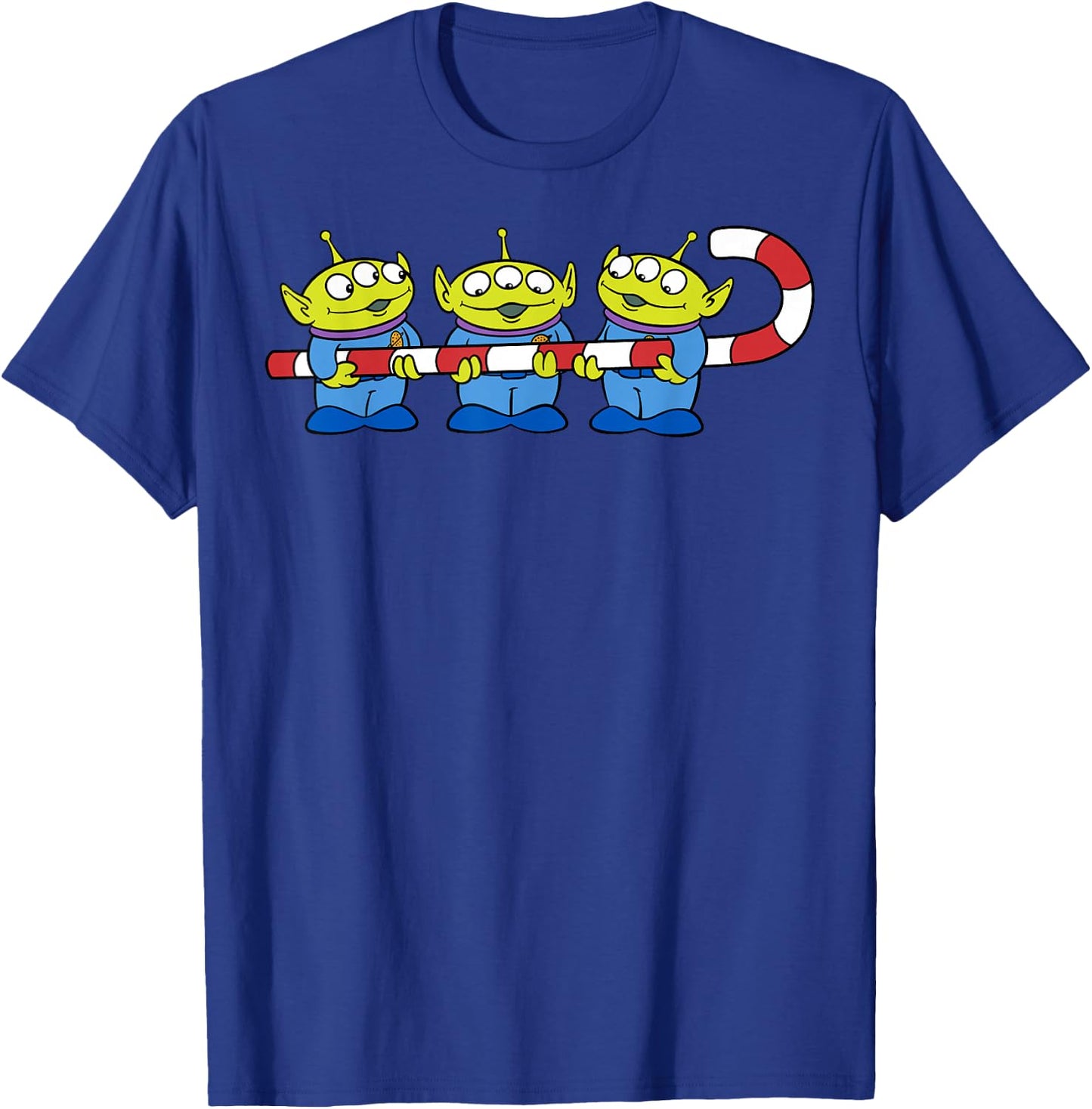 Disney Pixar Toy Story Aliens Candy Cane Christmas T-Shirt - T-Shirt | Royal