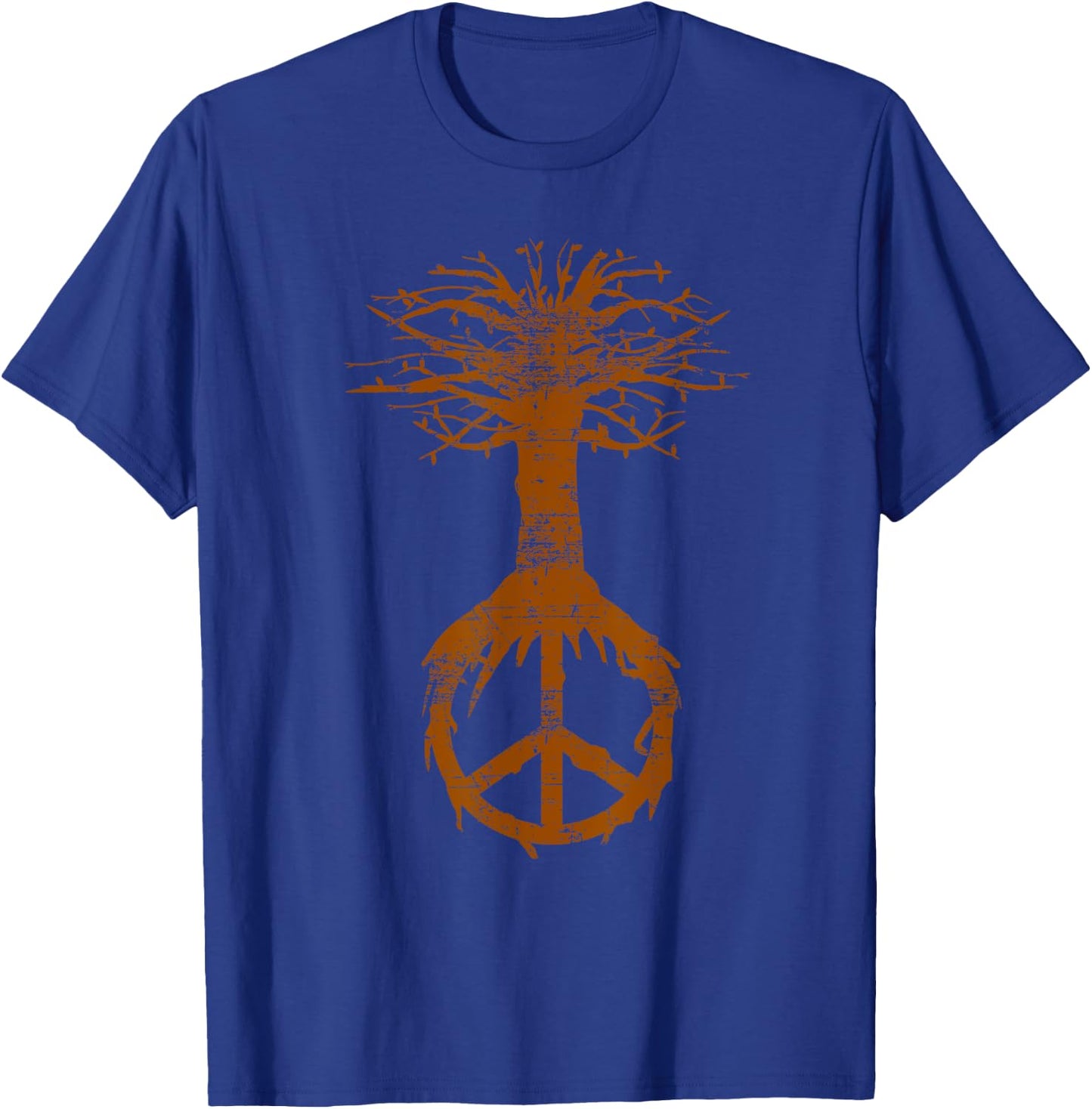 Hippie Tree Peace Sign Shirt | Cute Nature Lovers Gift T-Shirt - T-Shirt | Royal