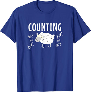 Counting Sheep Funny Top for Pajamas Fun Sleepwear T-Shirt - T-Shirt | Royal