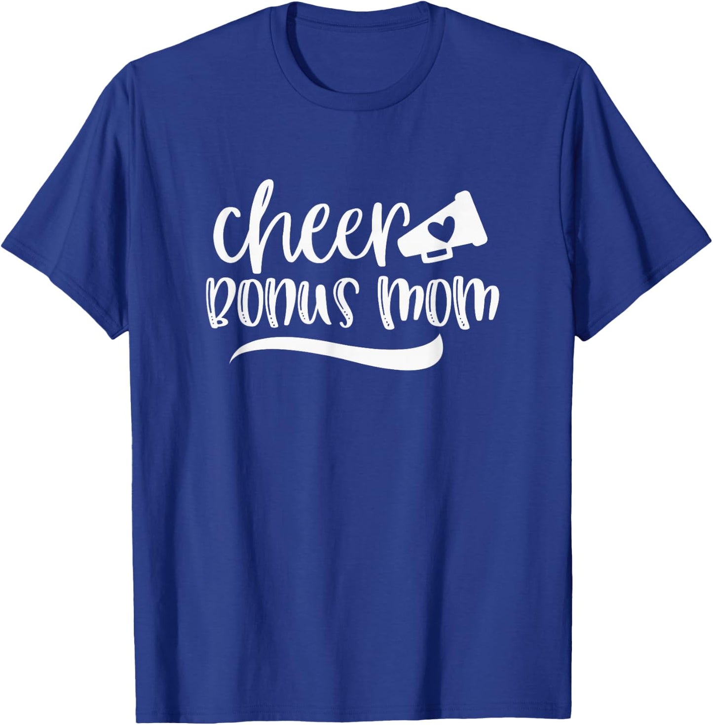 Cheer BONUS MOM, Megaphone with Heart Accent T-Shirt - T-Shirt | Royal