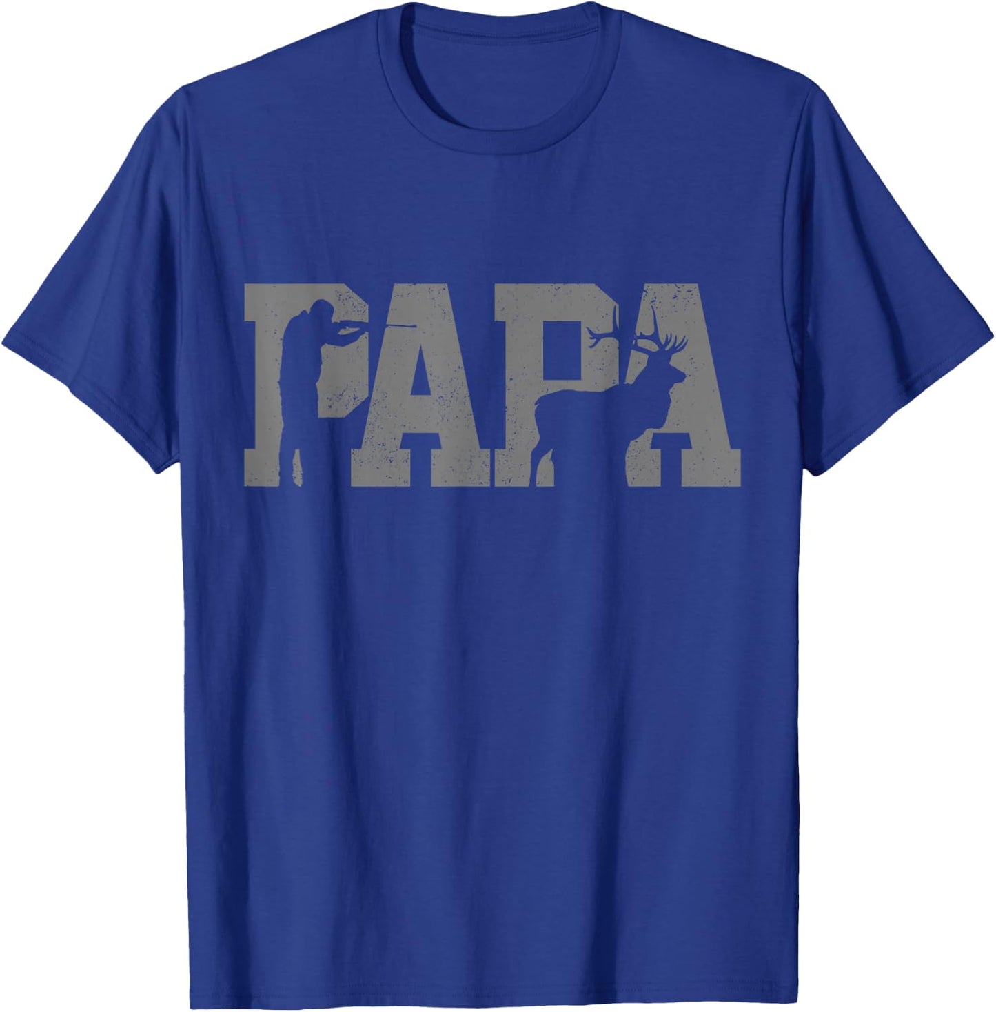 Hunter Dad Deer Father Father's Day Hunting Papa T-Shirt - T-Shirt | Royal