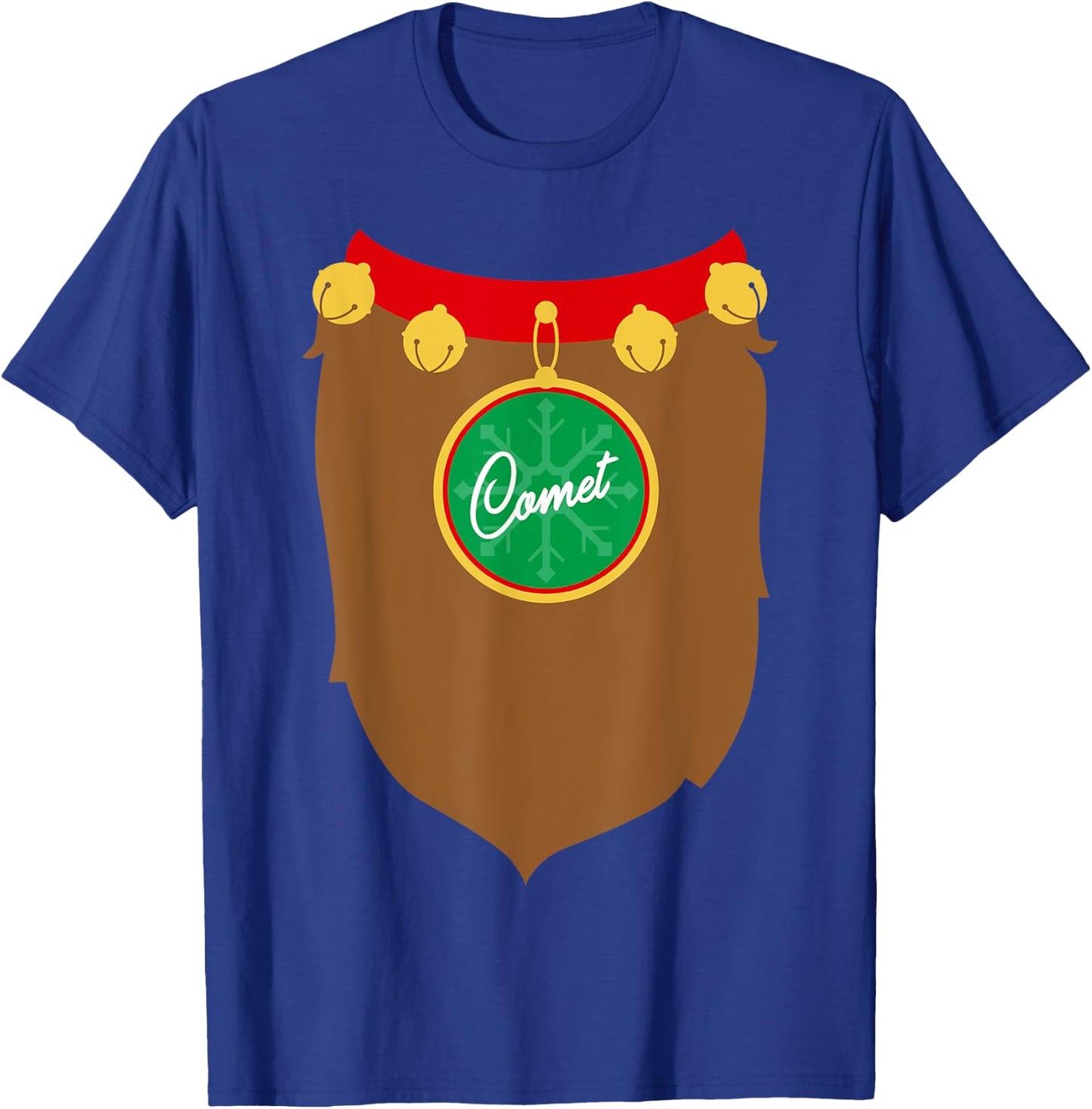 Reindeer Costume Christmas Comet Santa Holiday Gift T-Shirt - T-Shirt | Royal